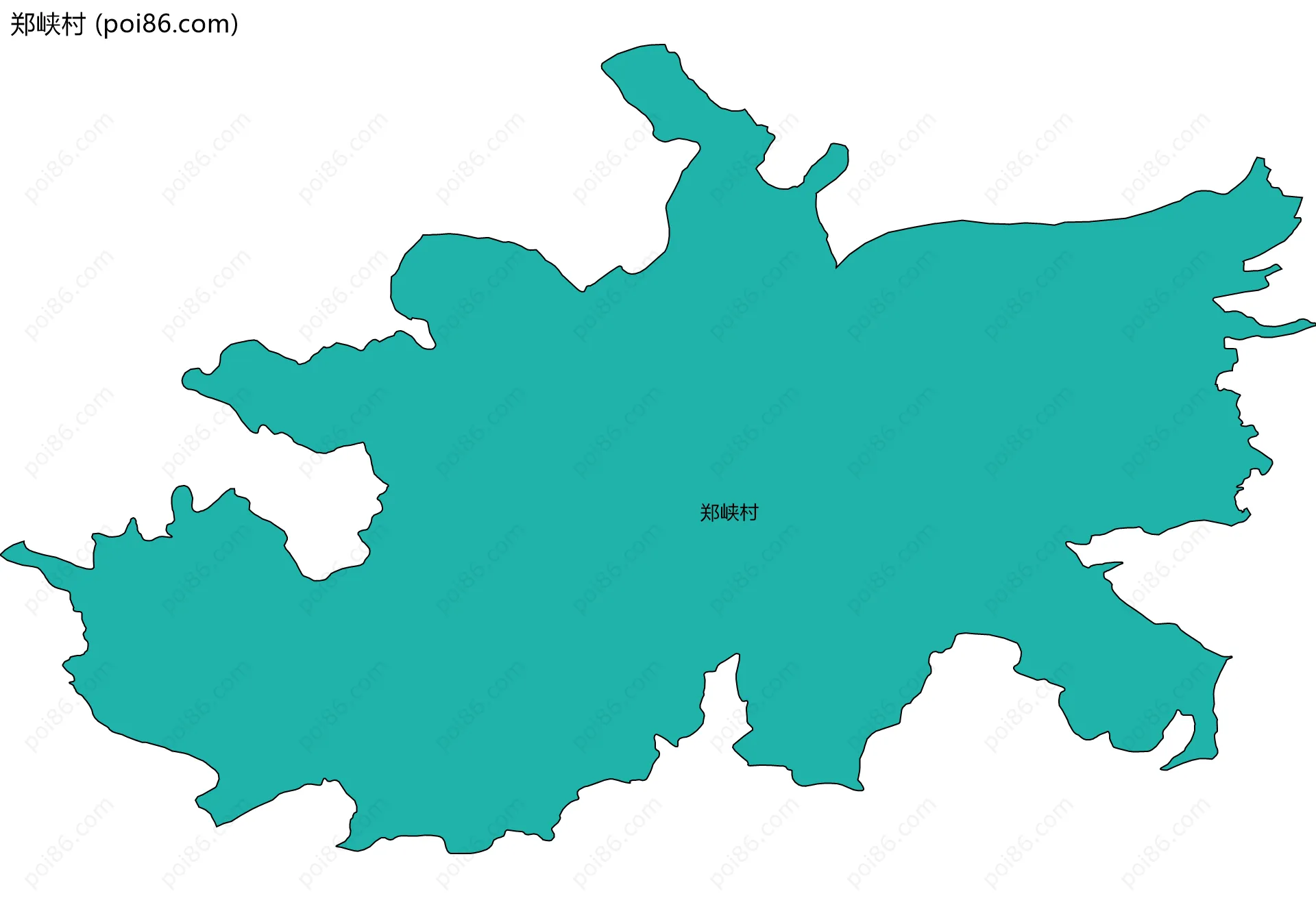 郑峡村边界地图