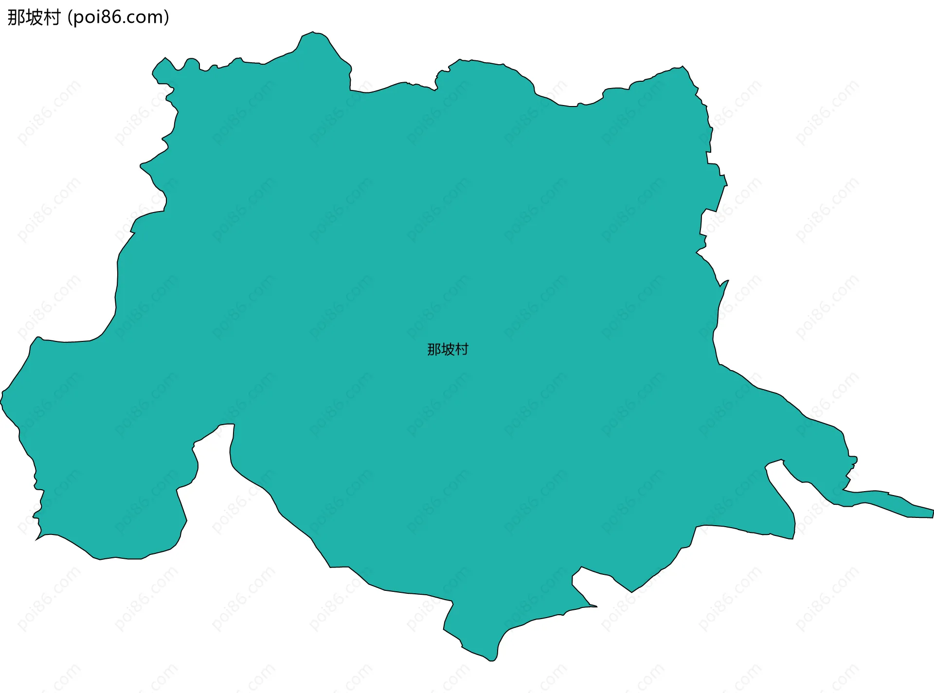 那坡村边界地图