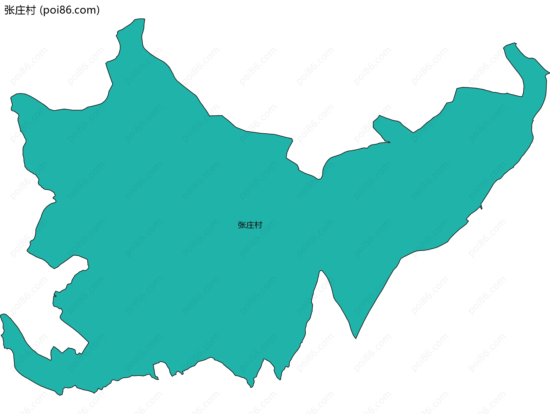 张庄村边界地图