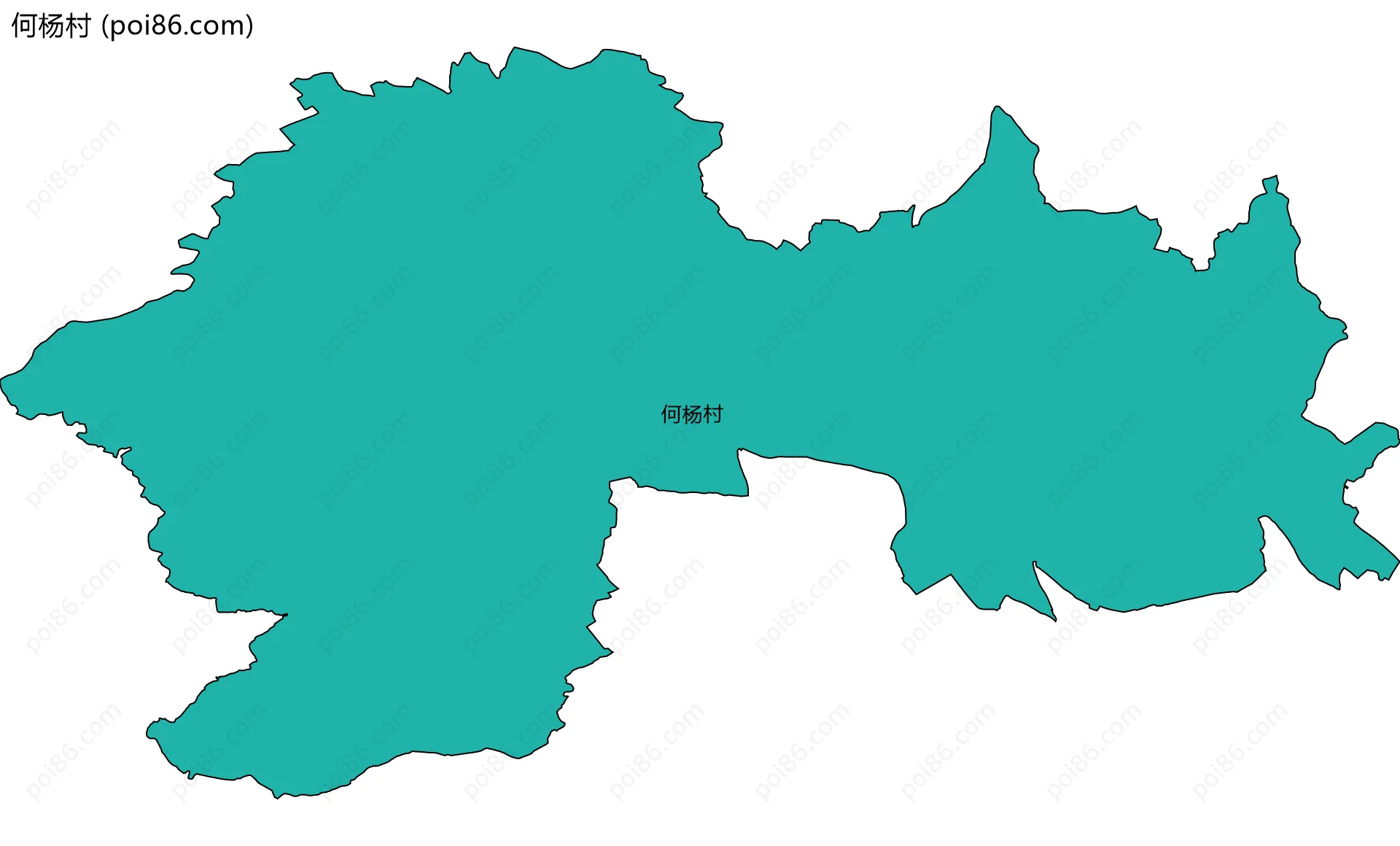 何杨村边界地图