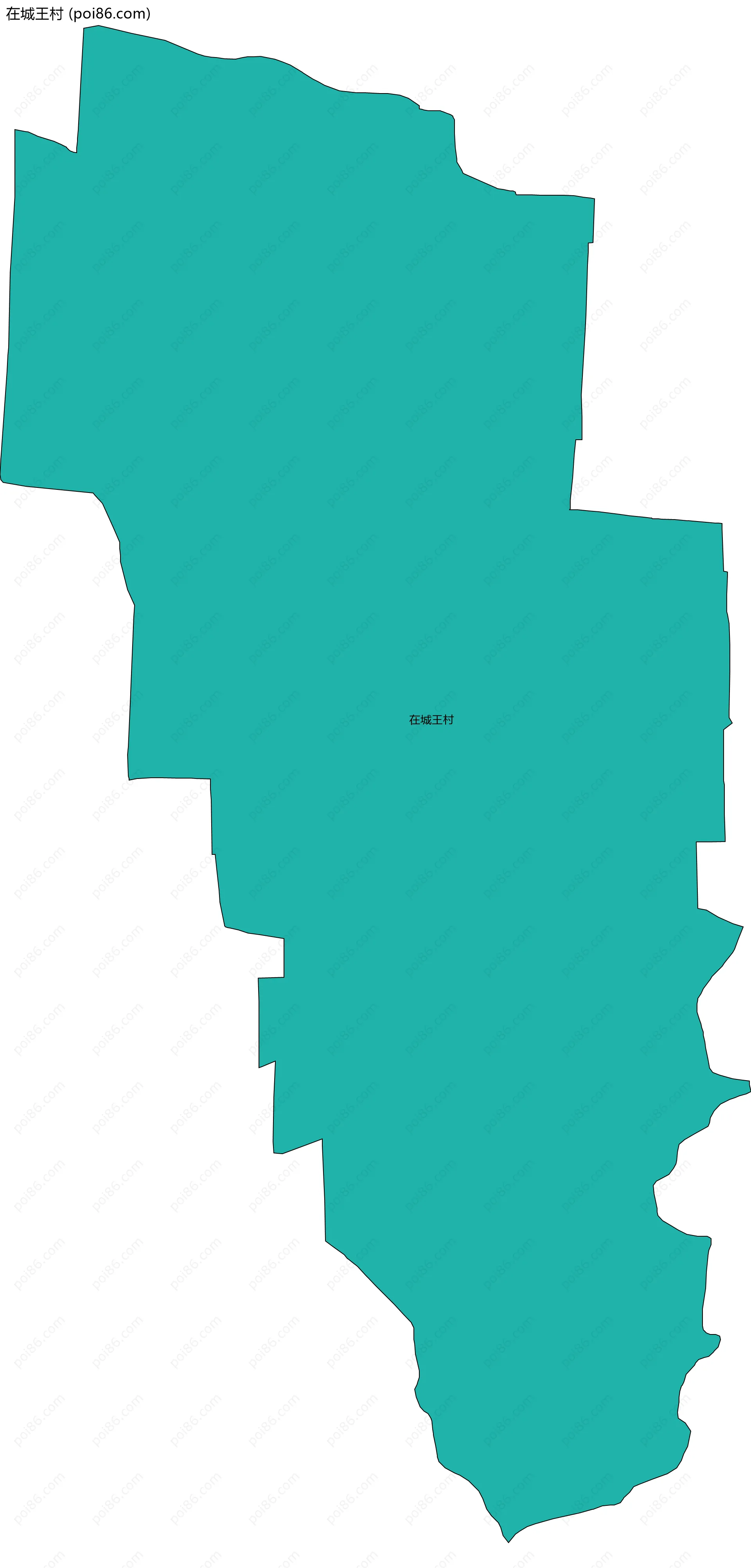 在城王村边界地图