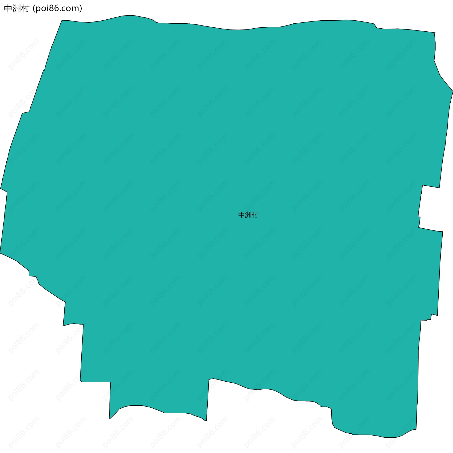 中洲村边界地图