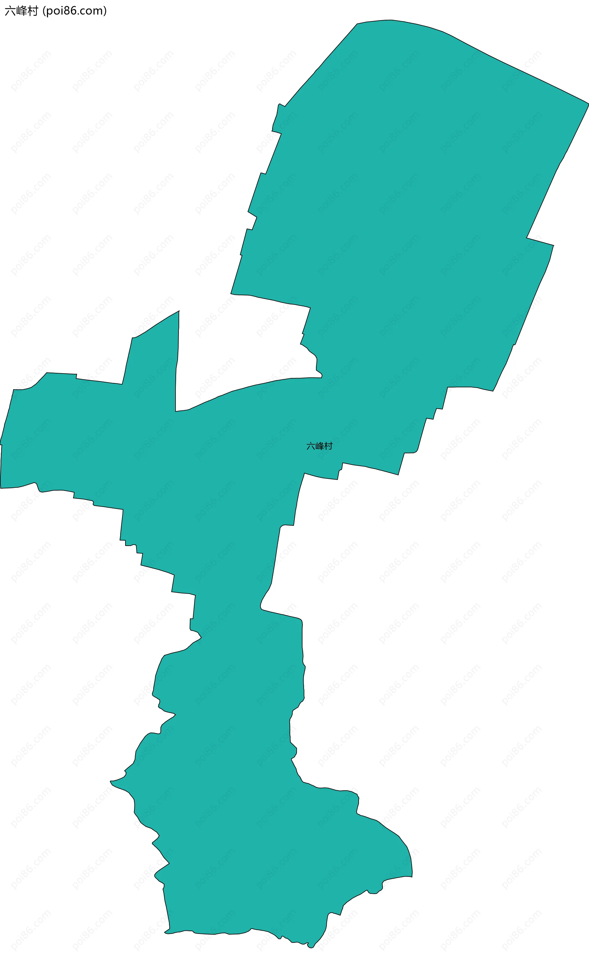 六峰村边界地图