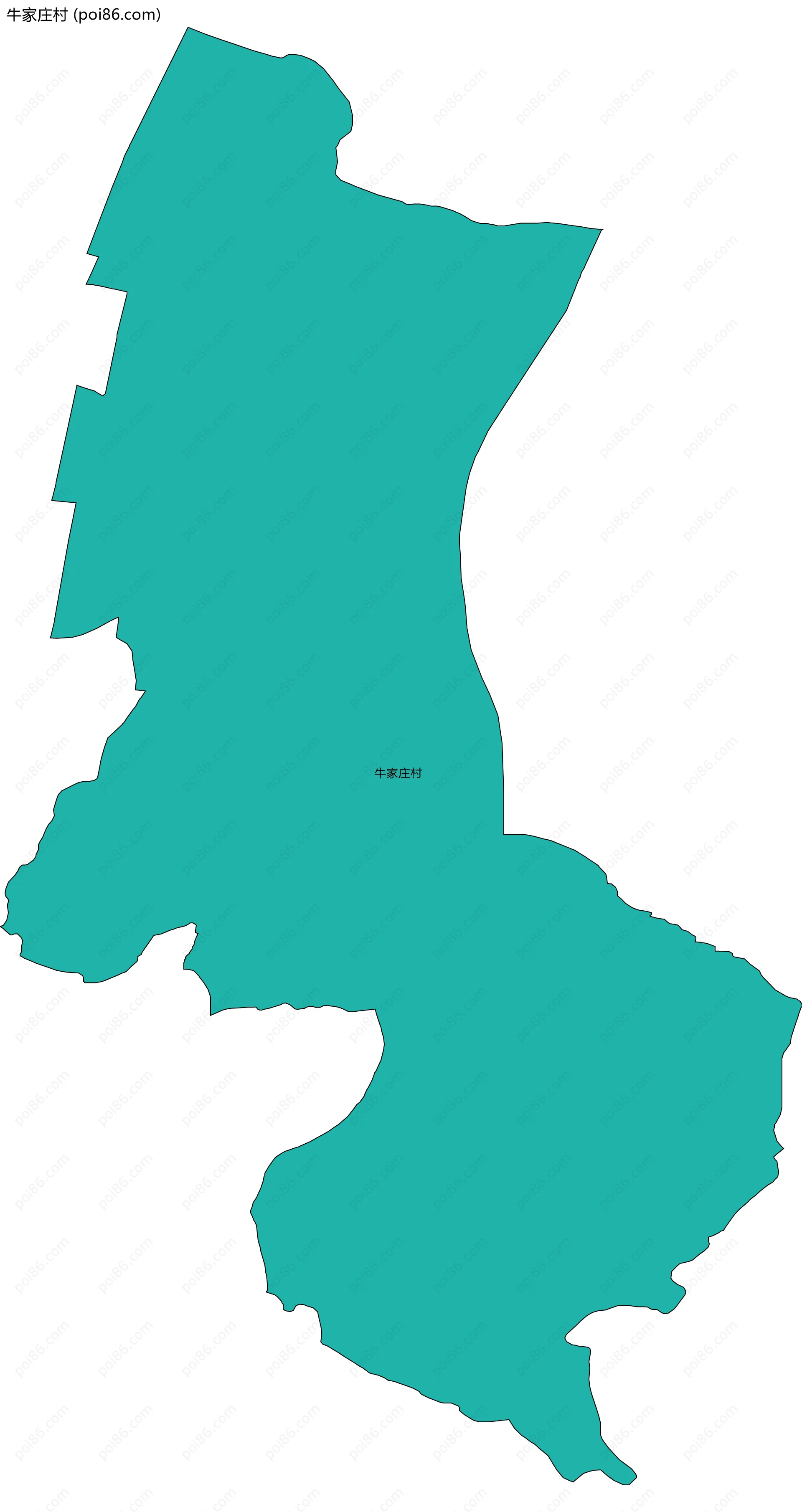 牛家庄村边界地图