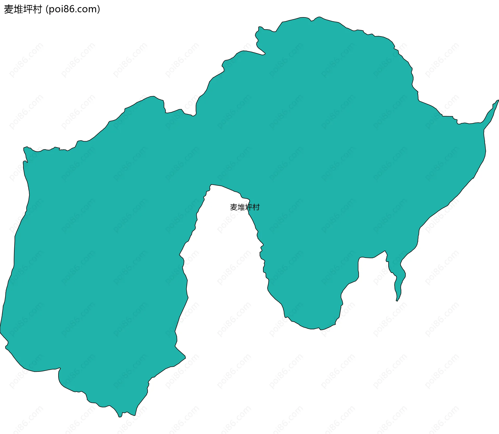 麦堆坪村边界地图