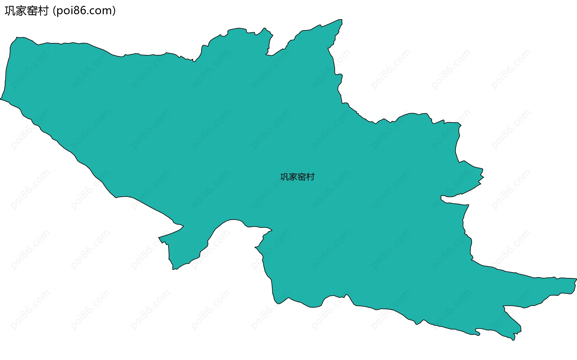 巩家窑村边界地图