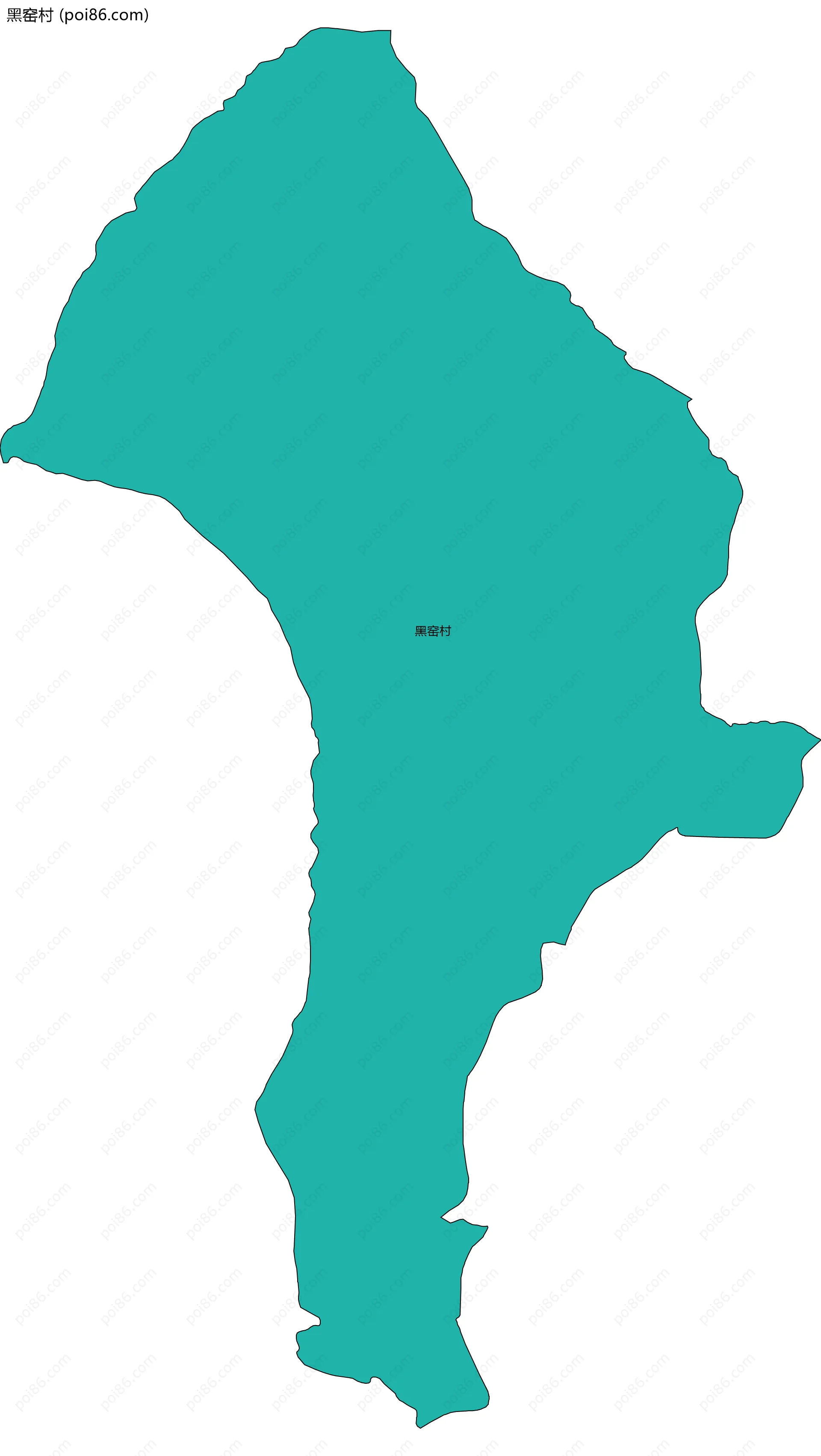 黑窑村边界地图