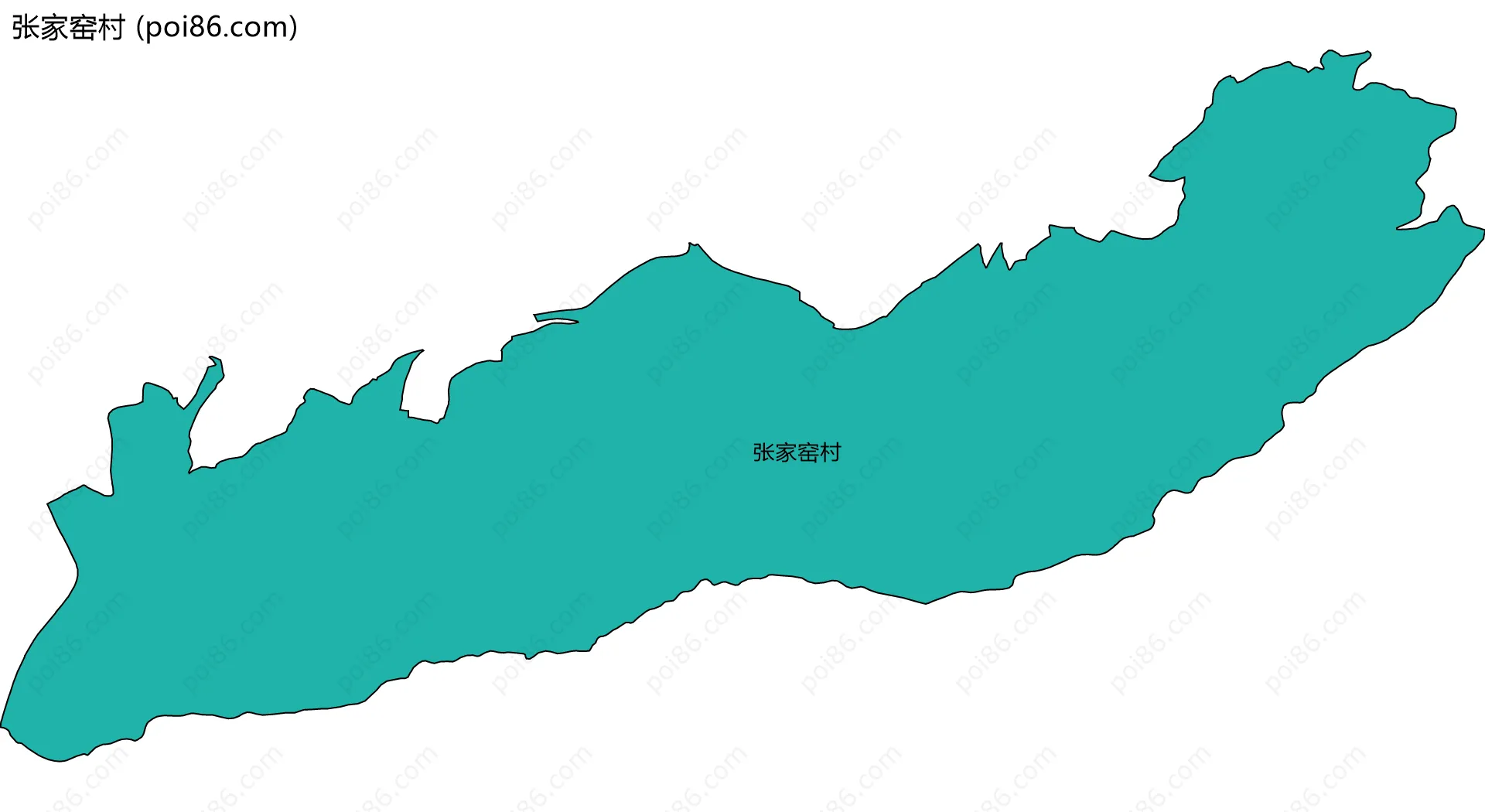 张家窑村边界地图