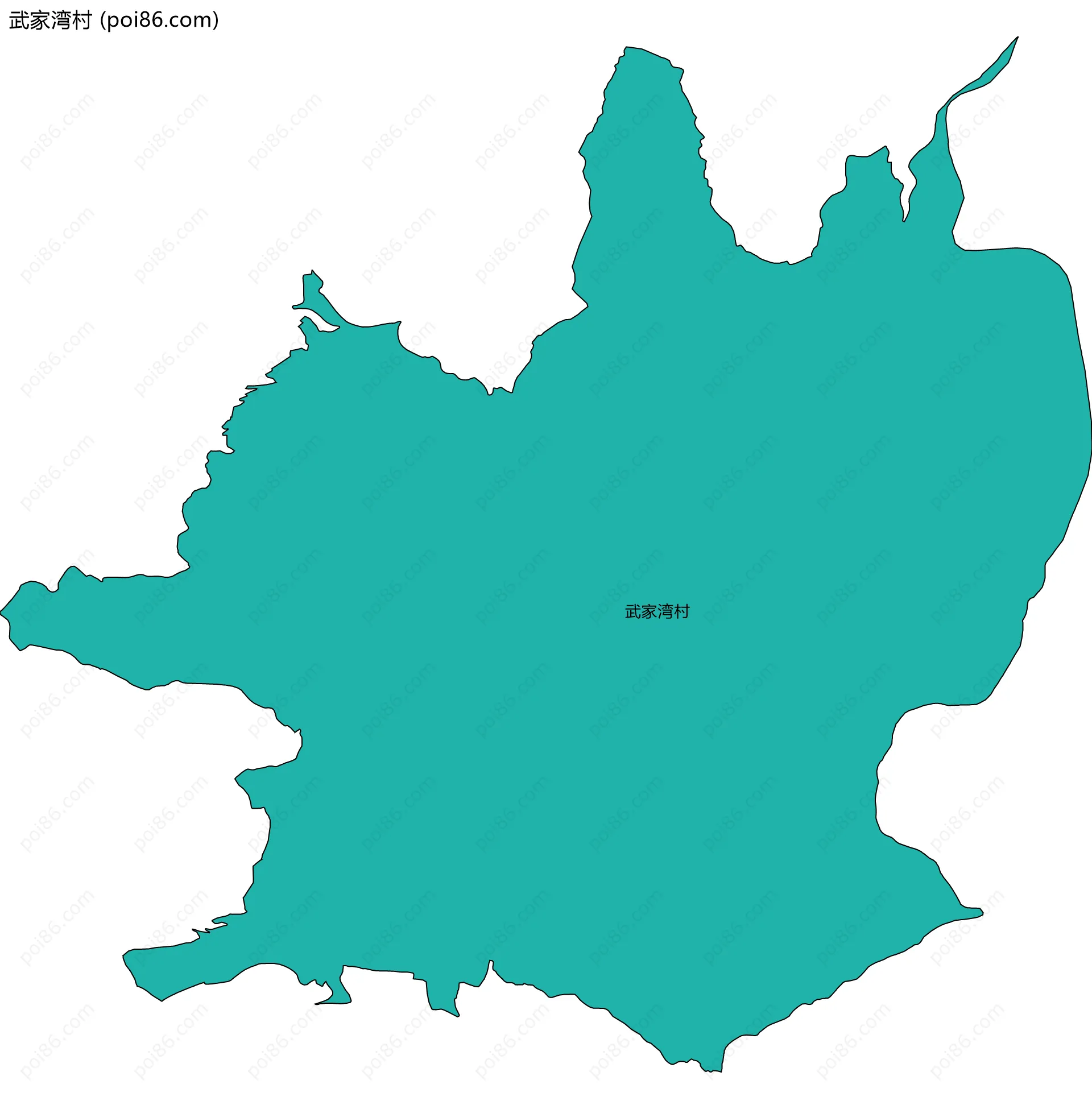武家湾村边界地图