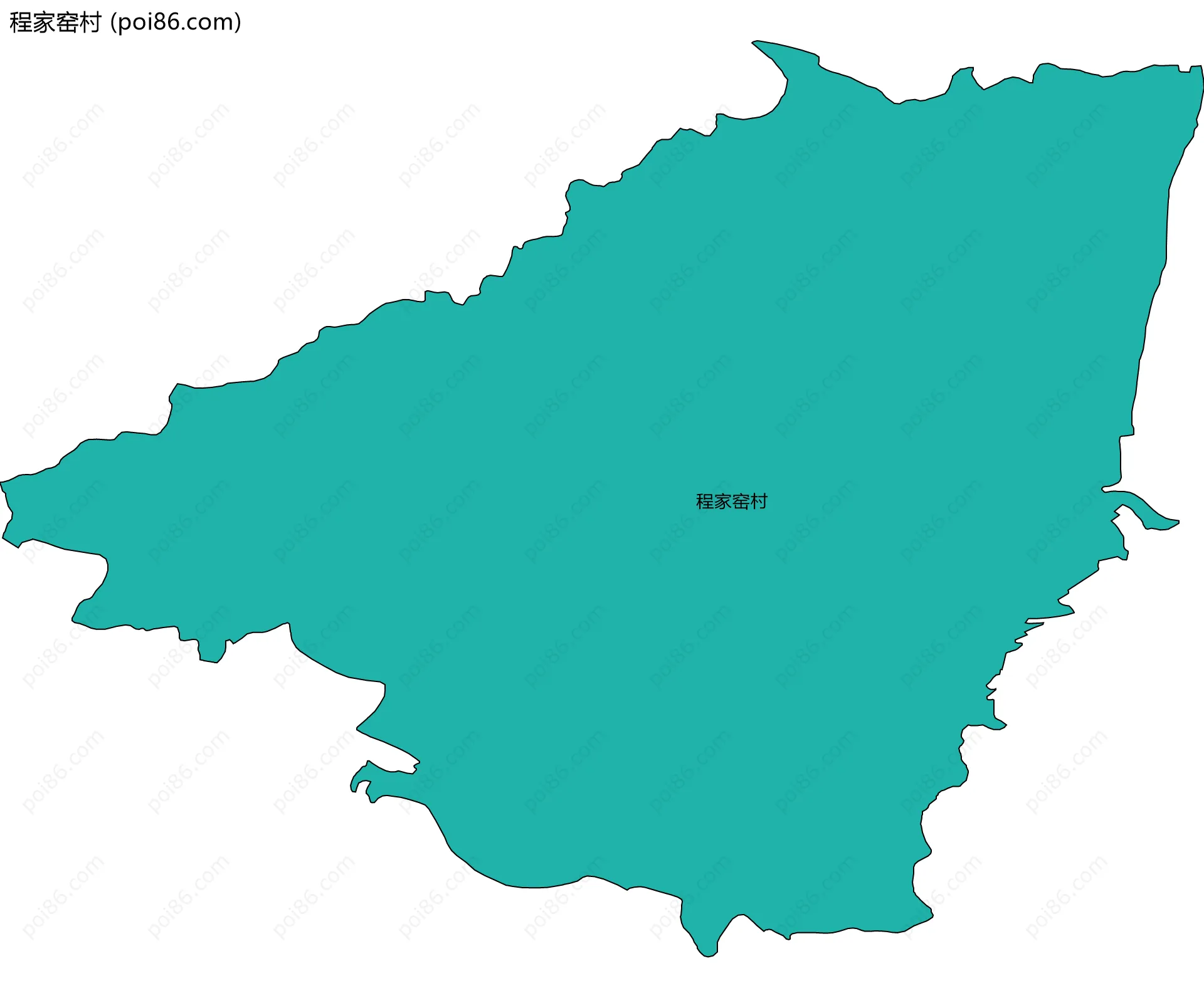 程家窑村边界地图