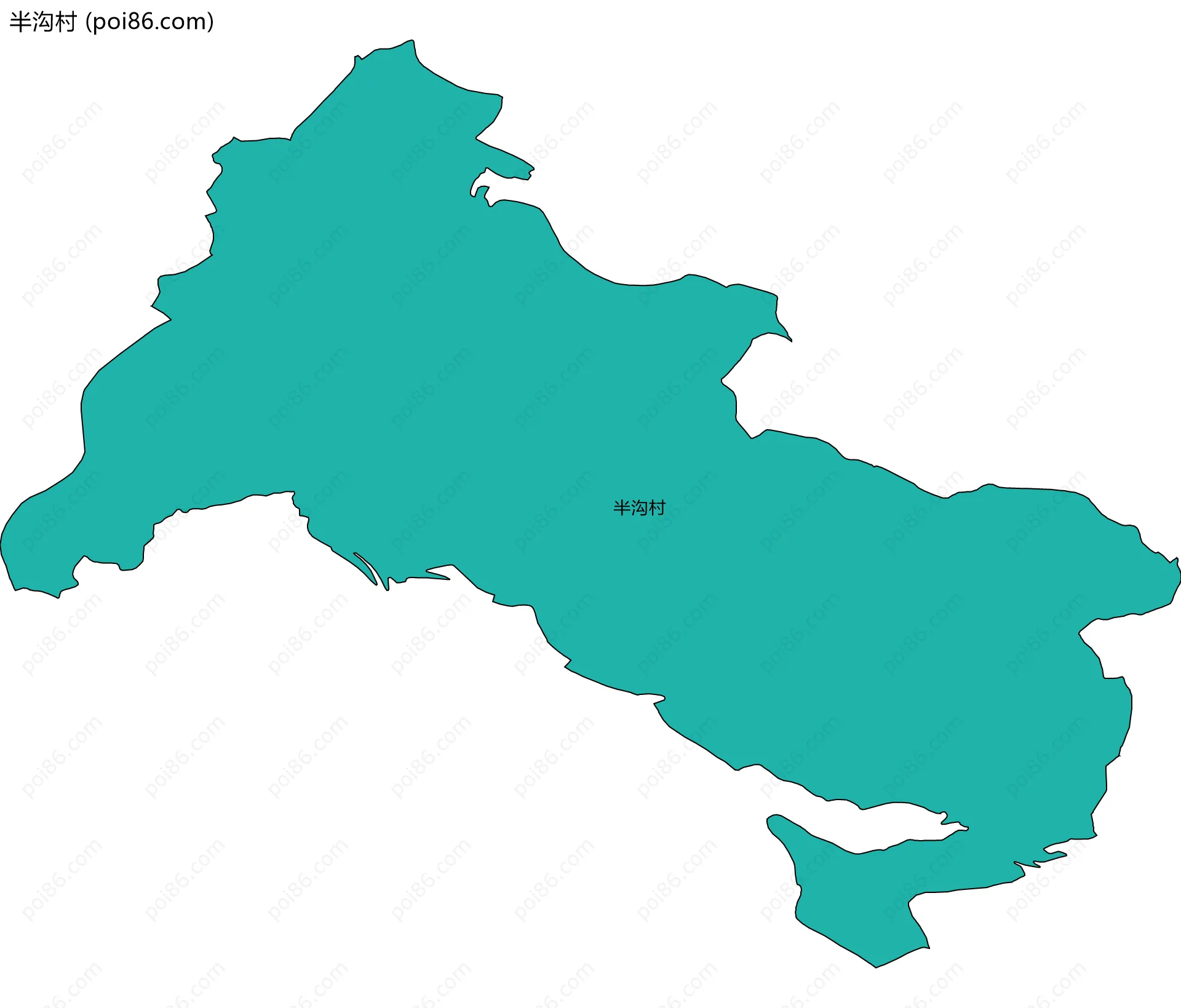 半沟村边界地图