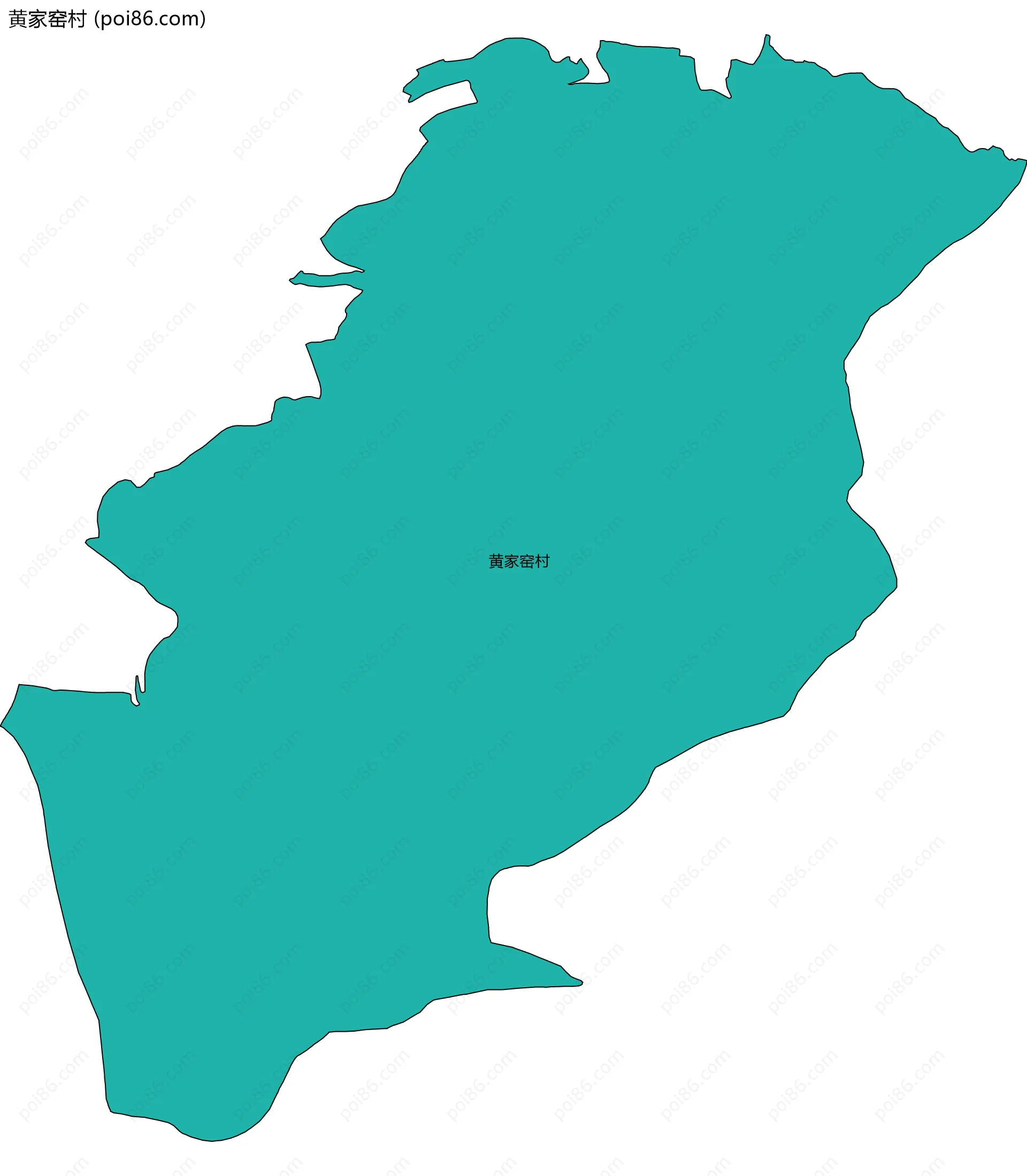 黄家窑村边界地图