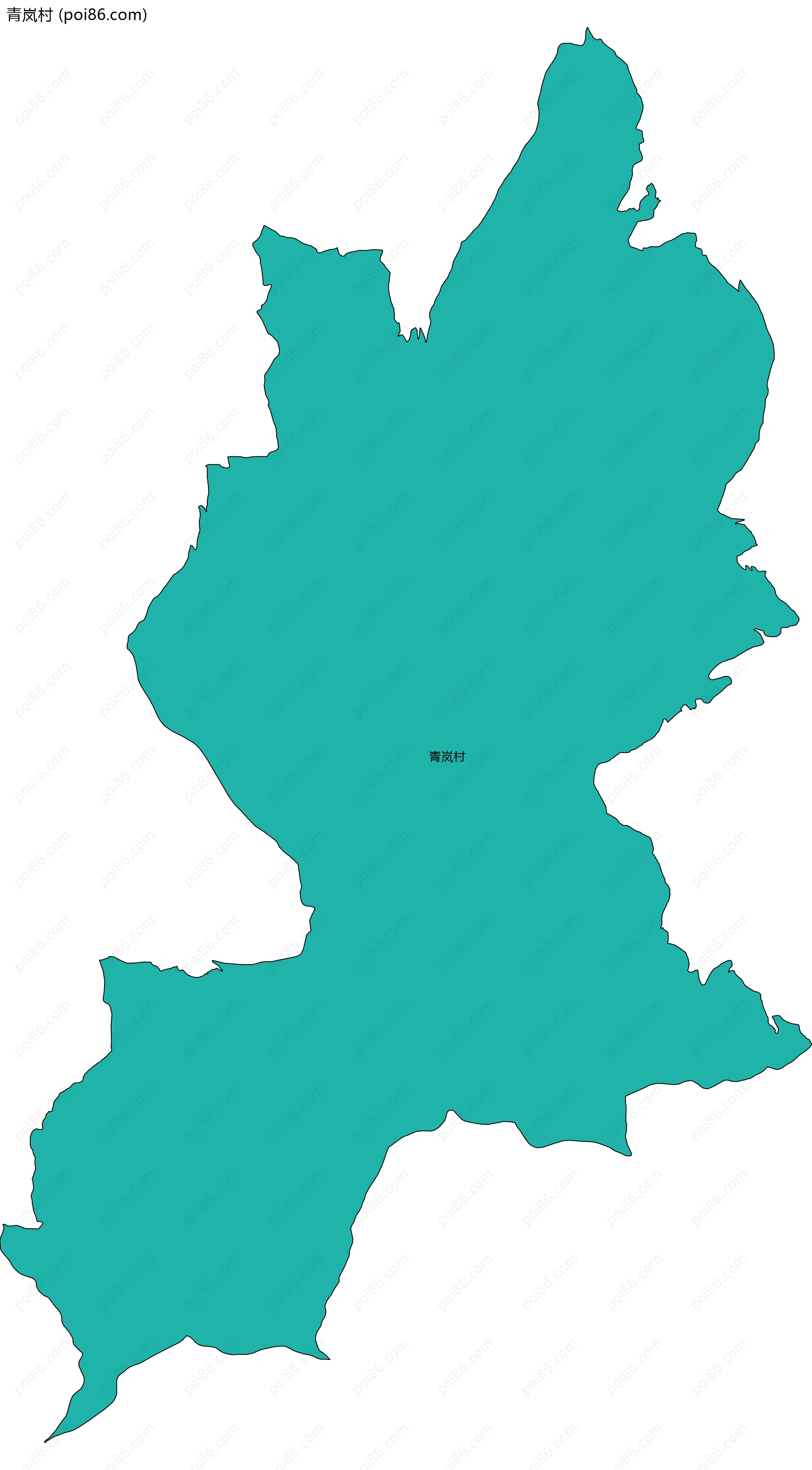 青岚村边界地图