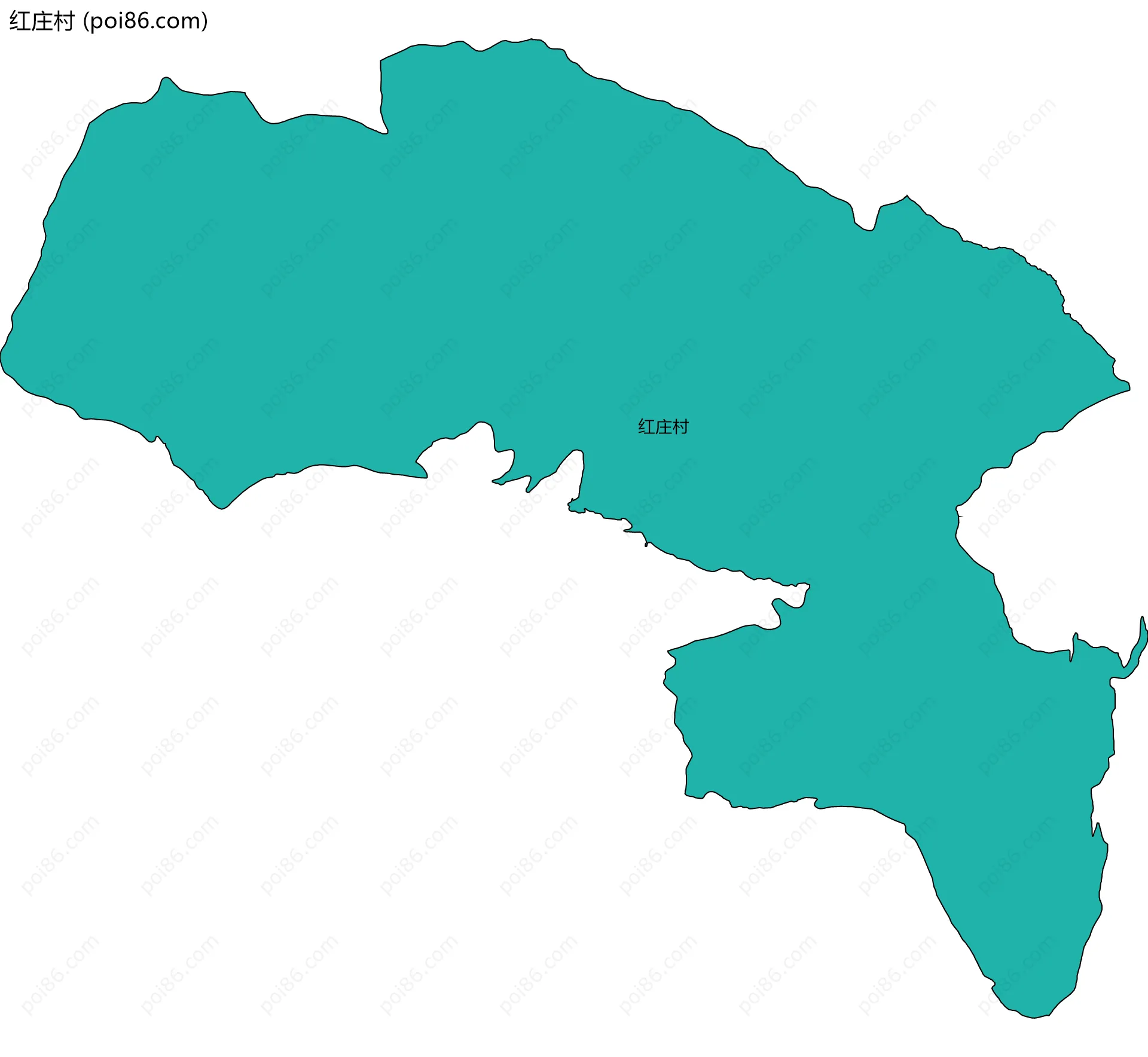 红庄村边界地图