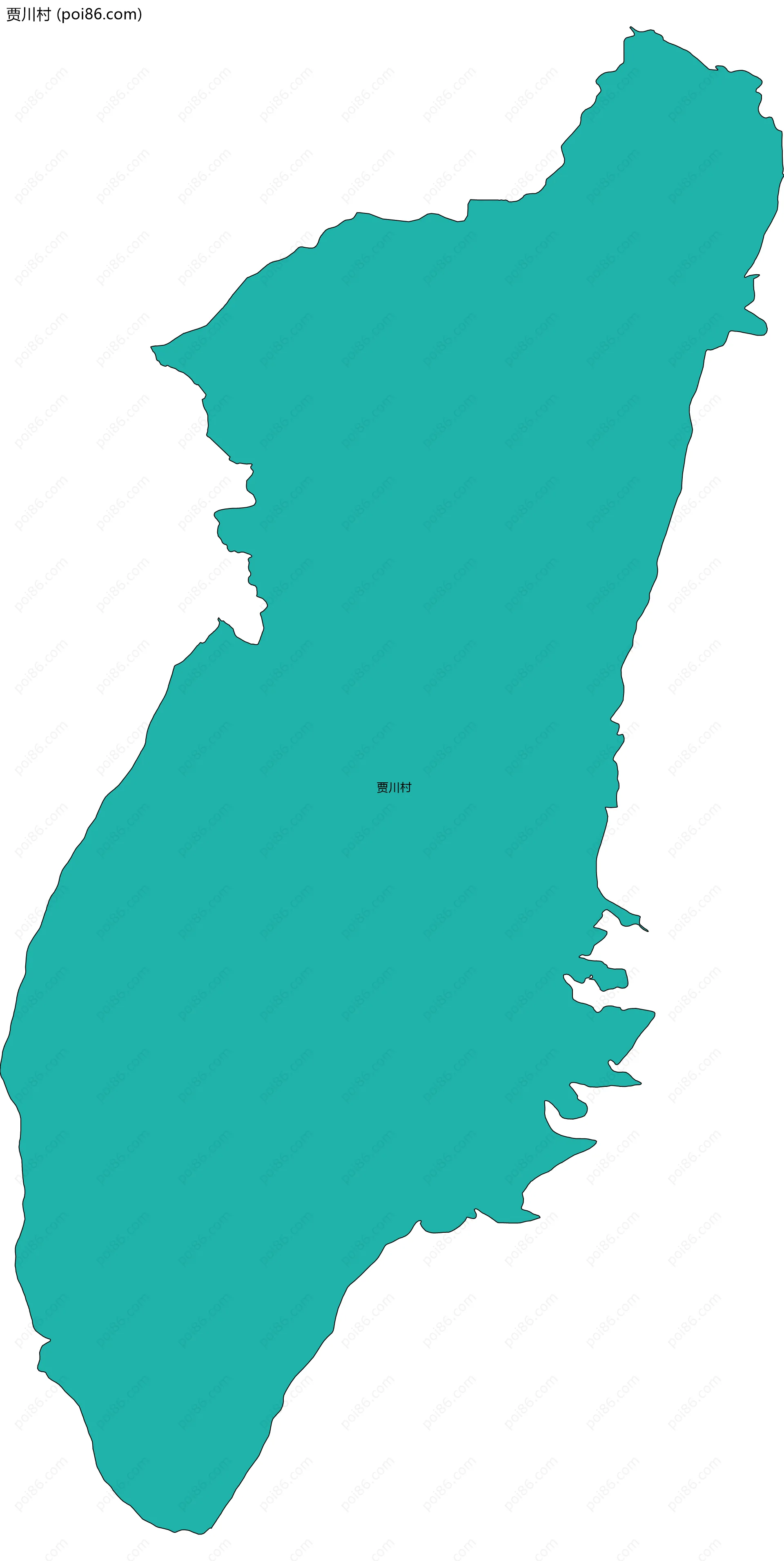 贾川村边界地图