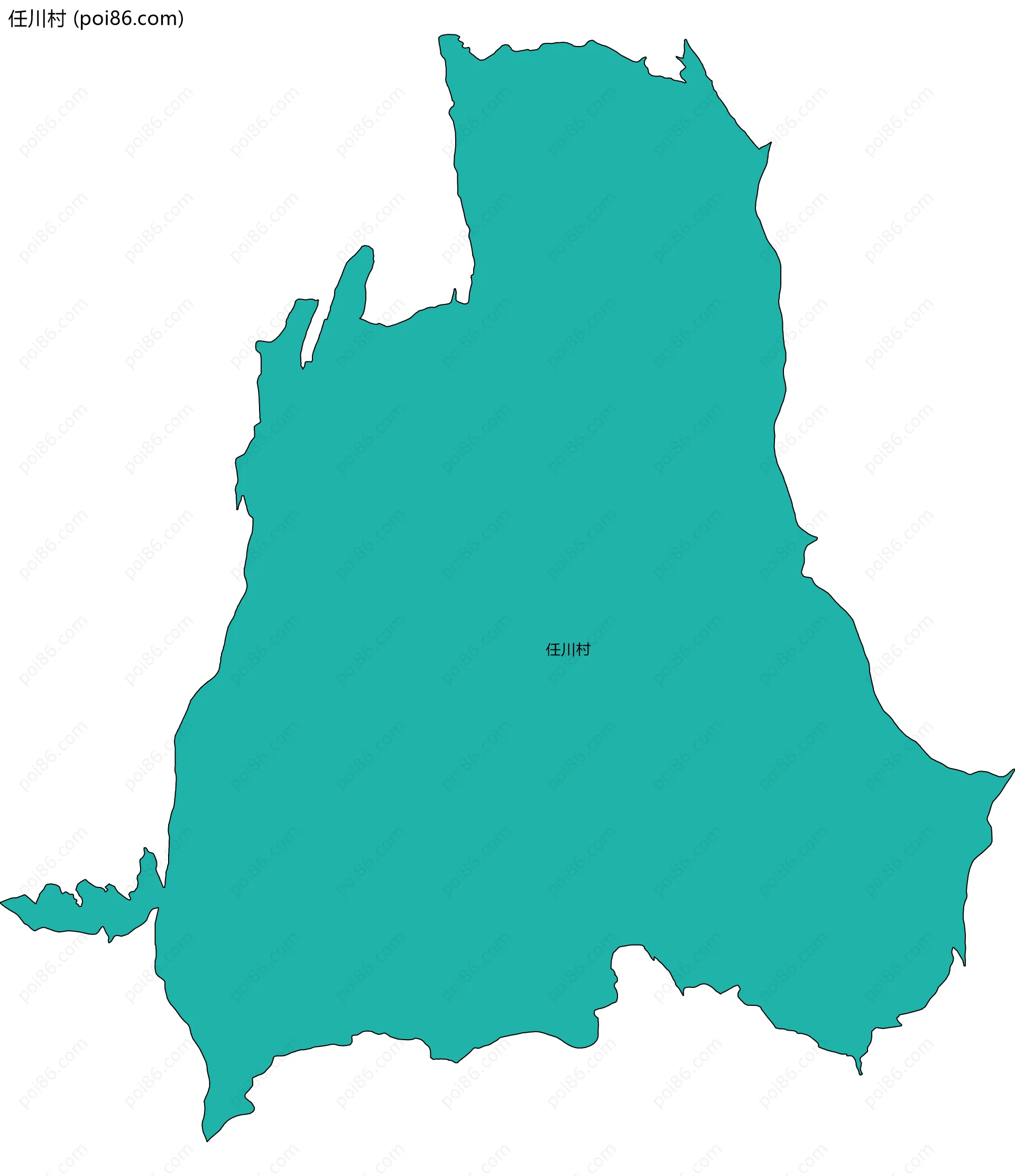 任川村边界地图
