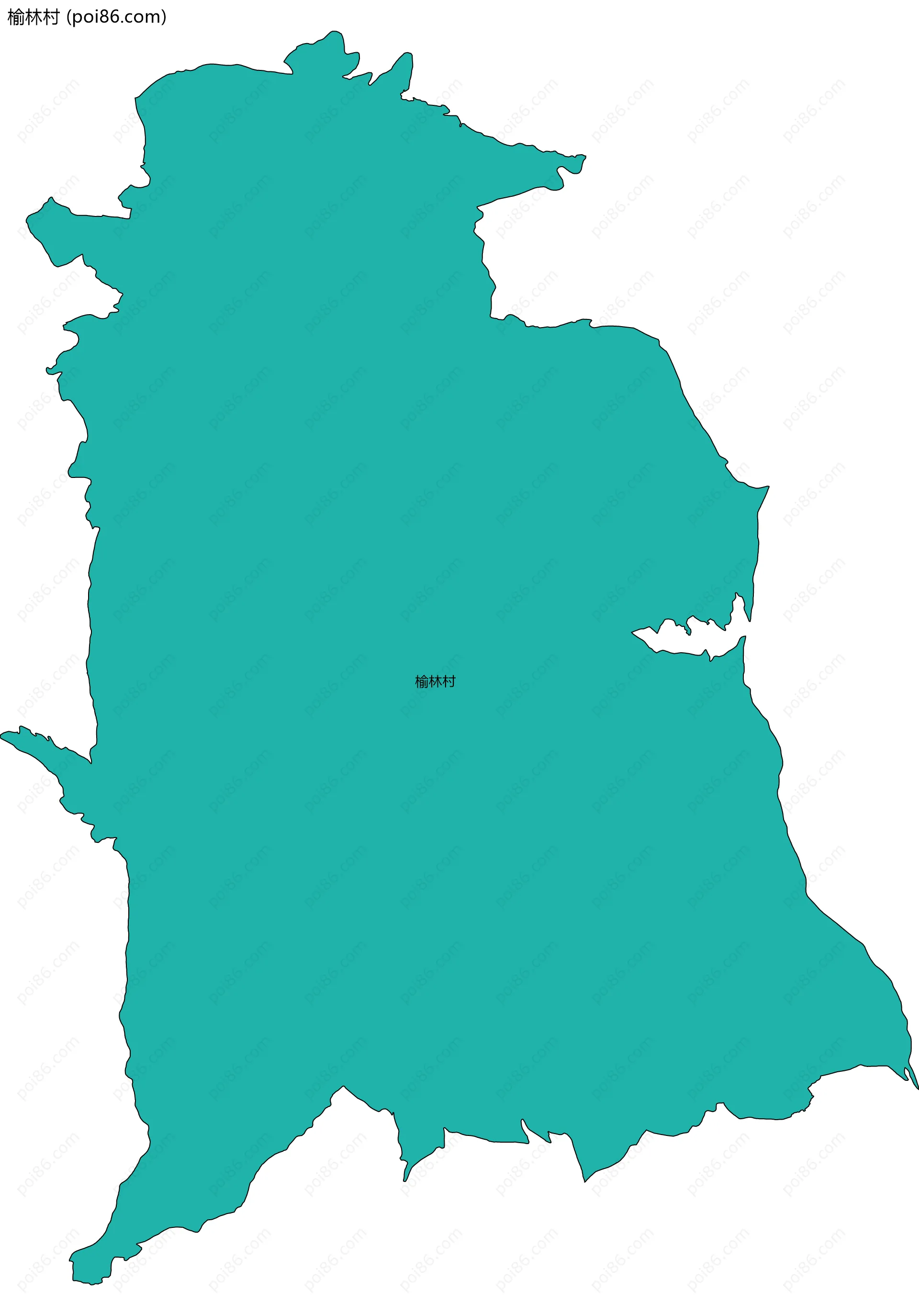 榆林村边界地图