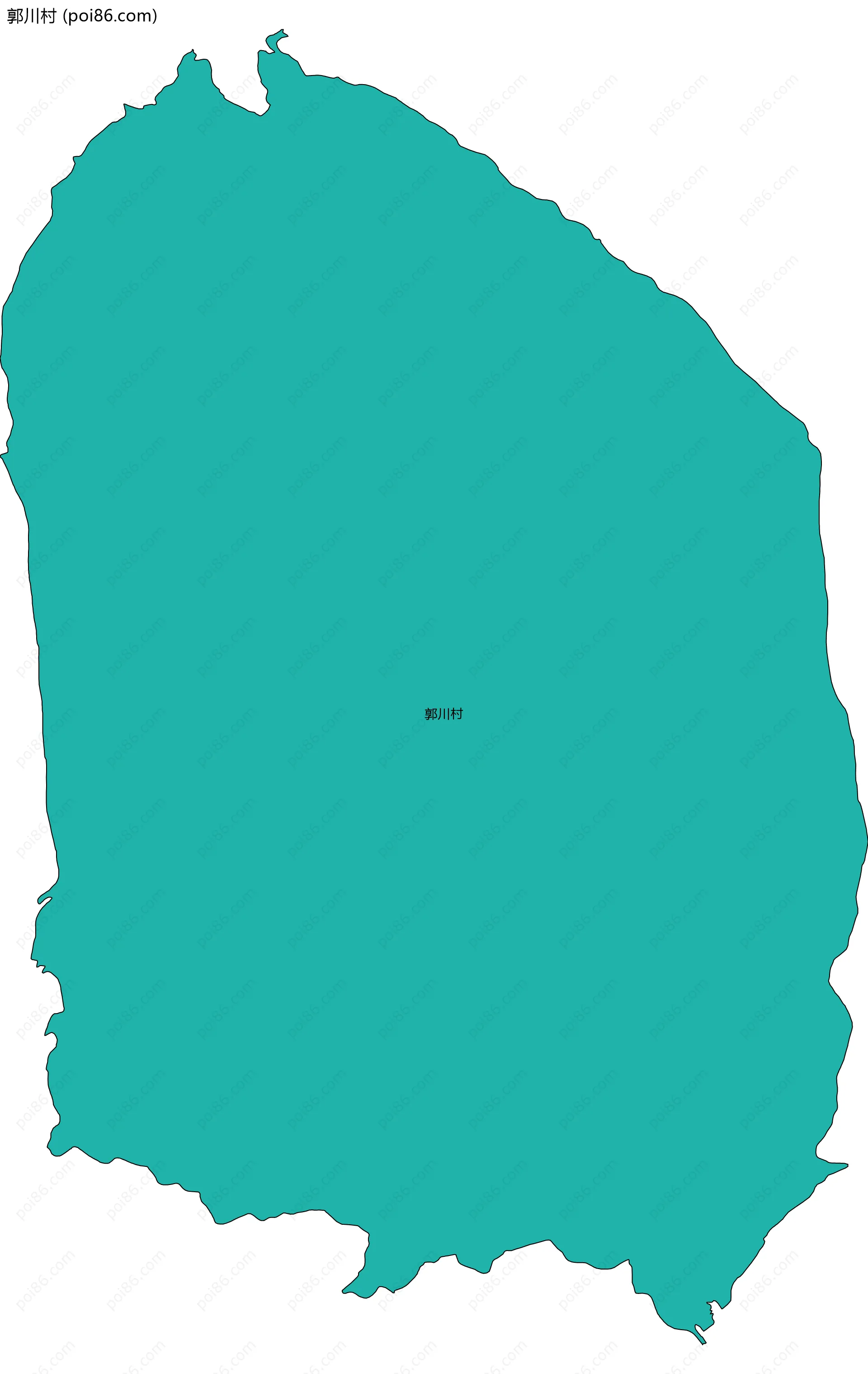 郭川村边界地图