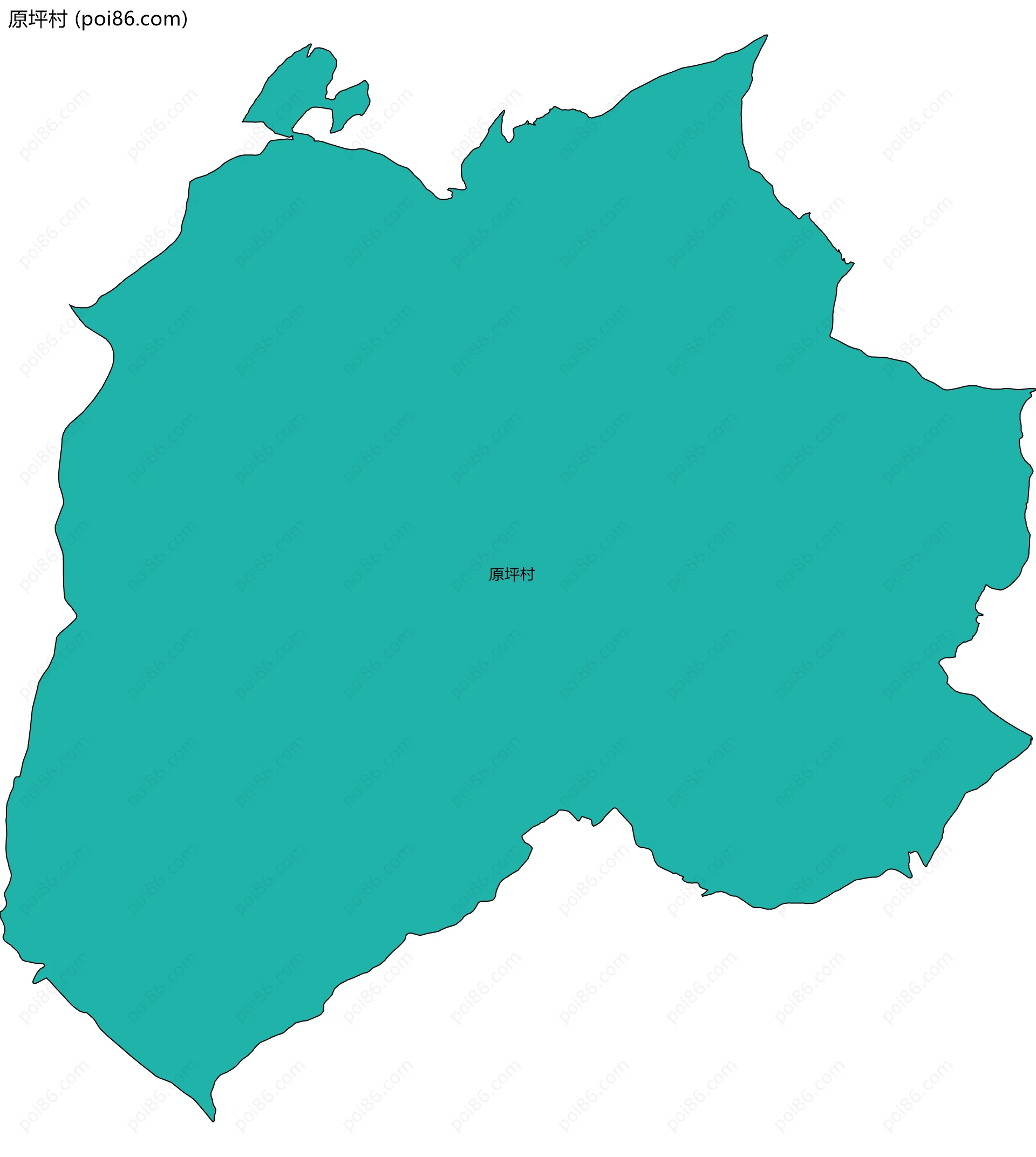 原坪村边界地图