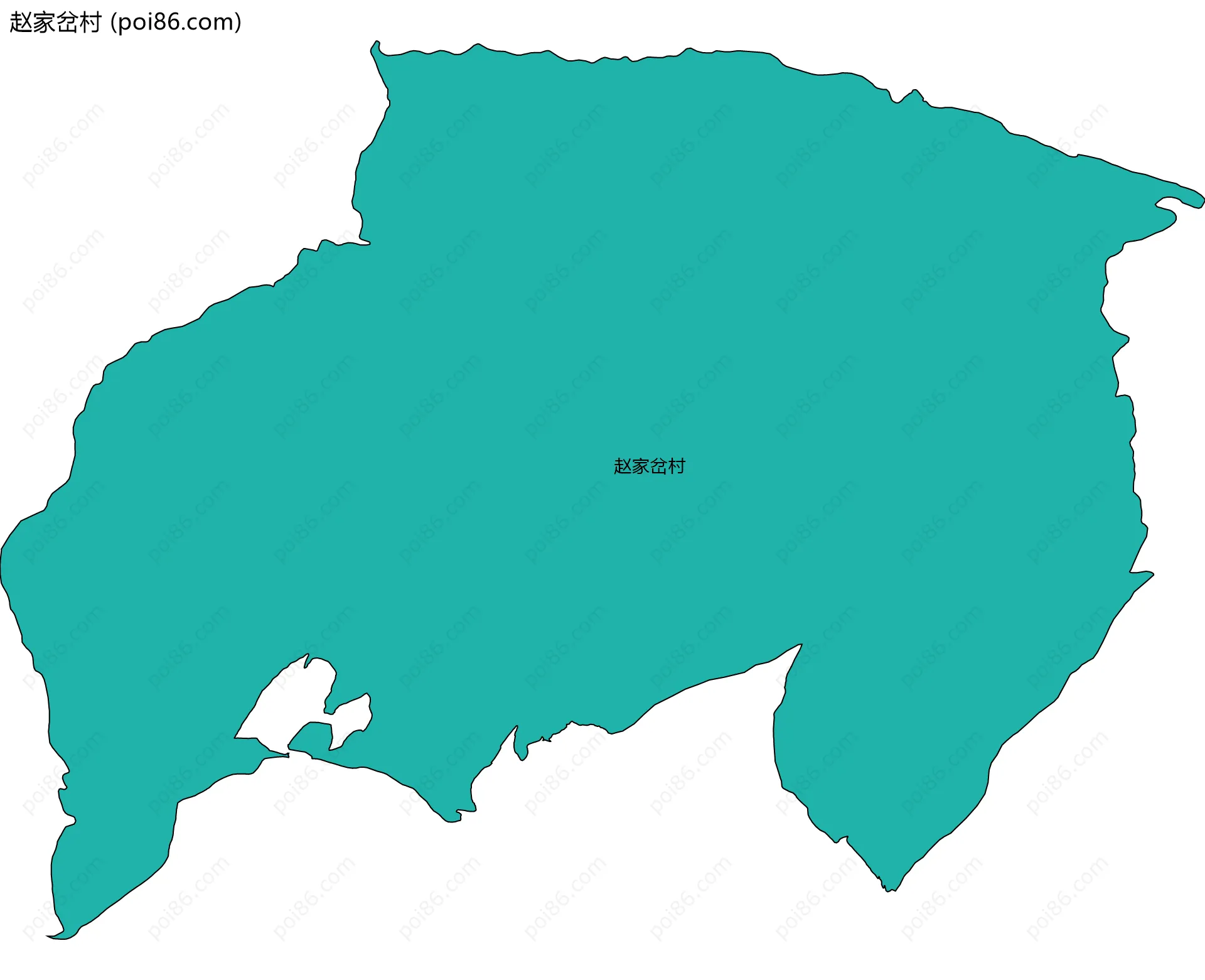 赵家岔村边界地图