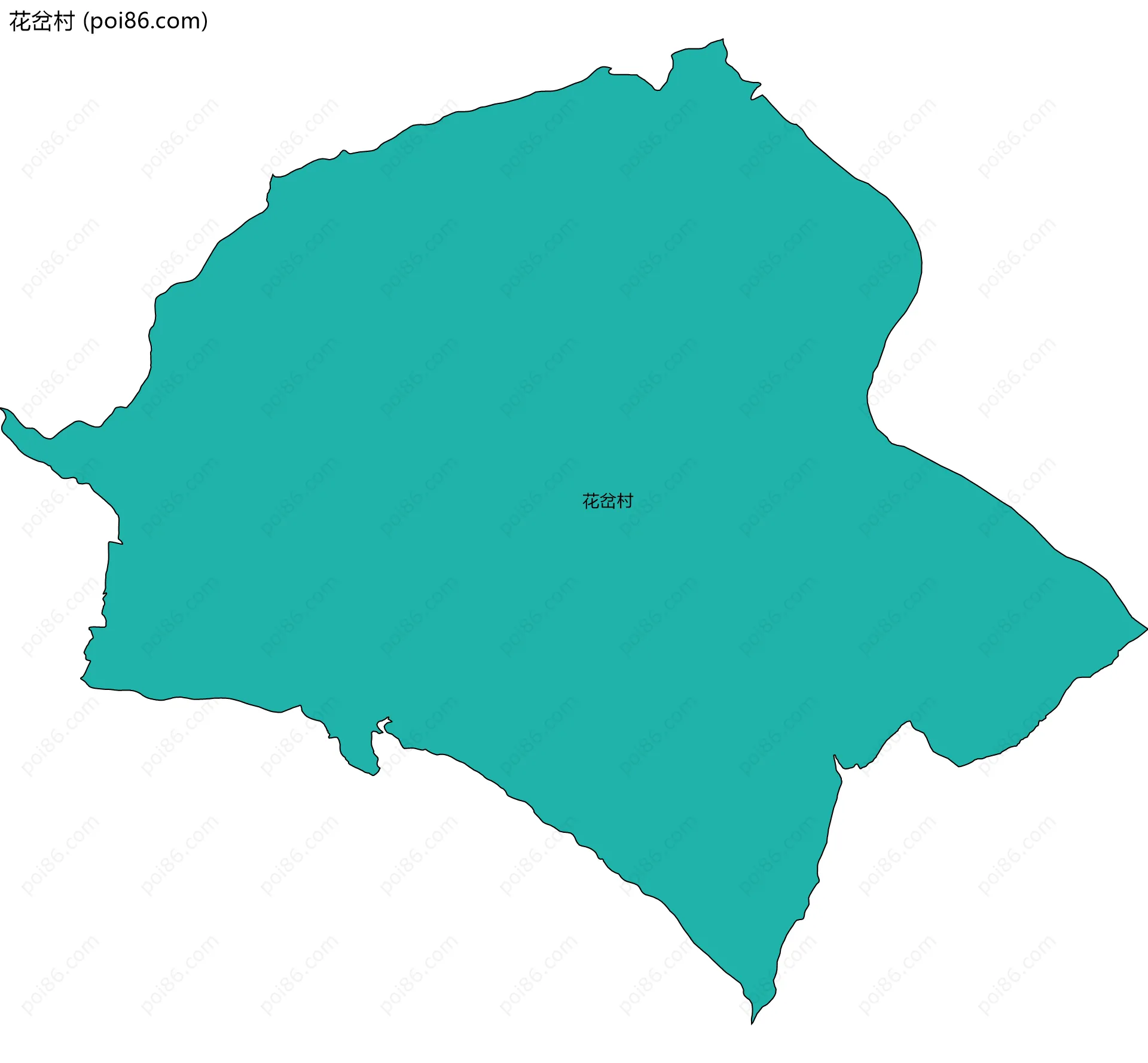 花岔村边界地图