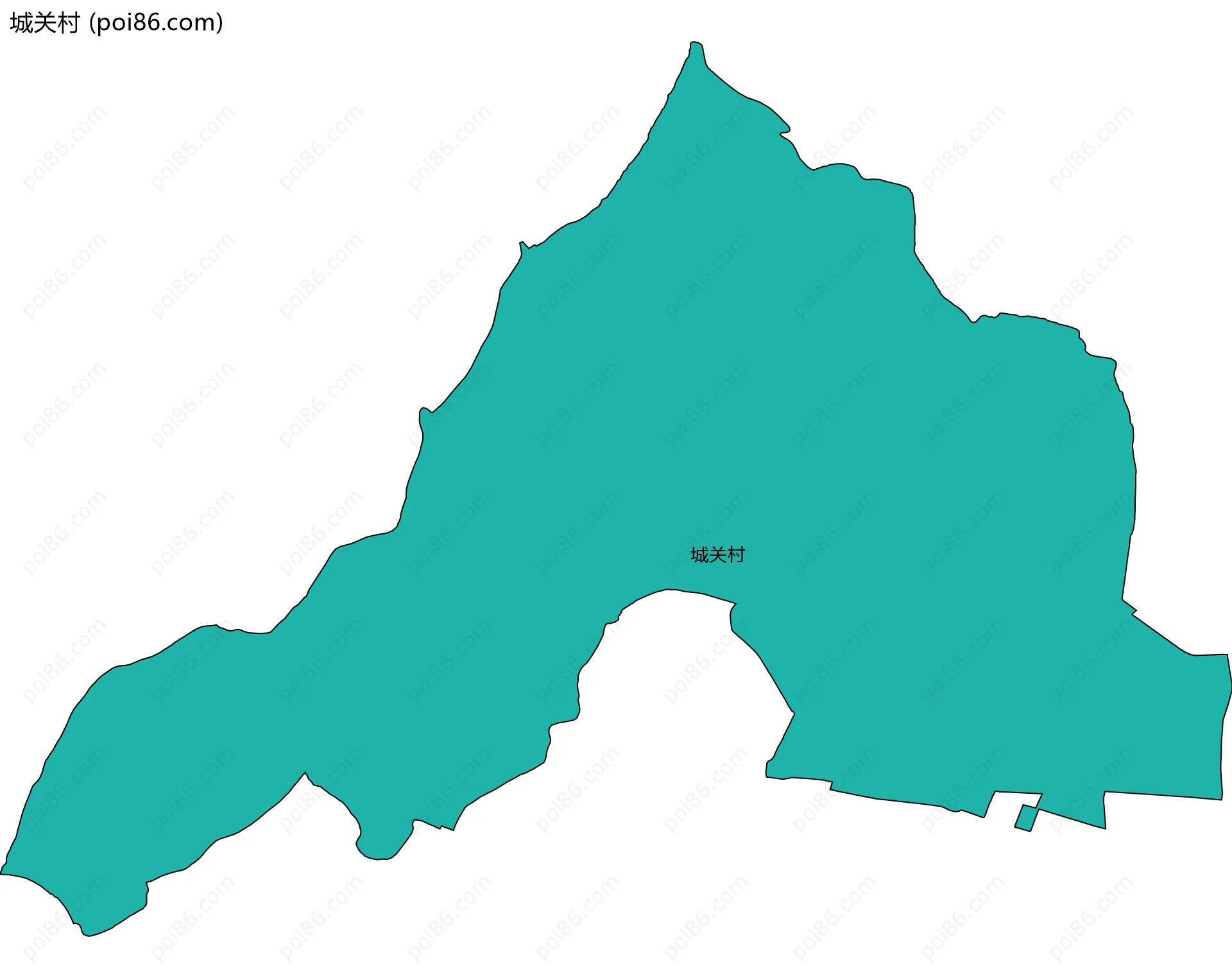 城关村边界地图