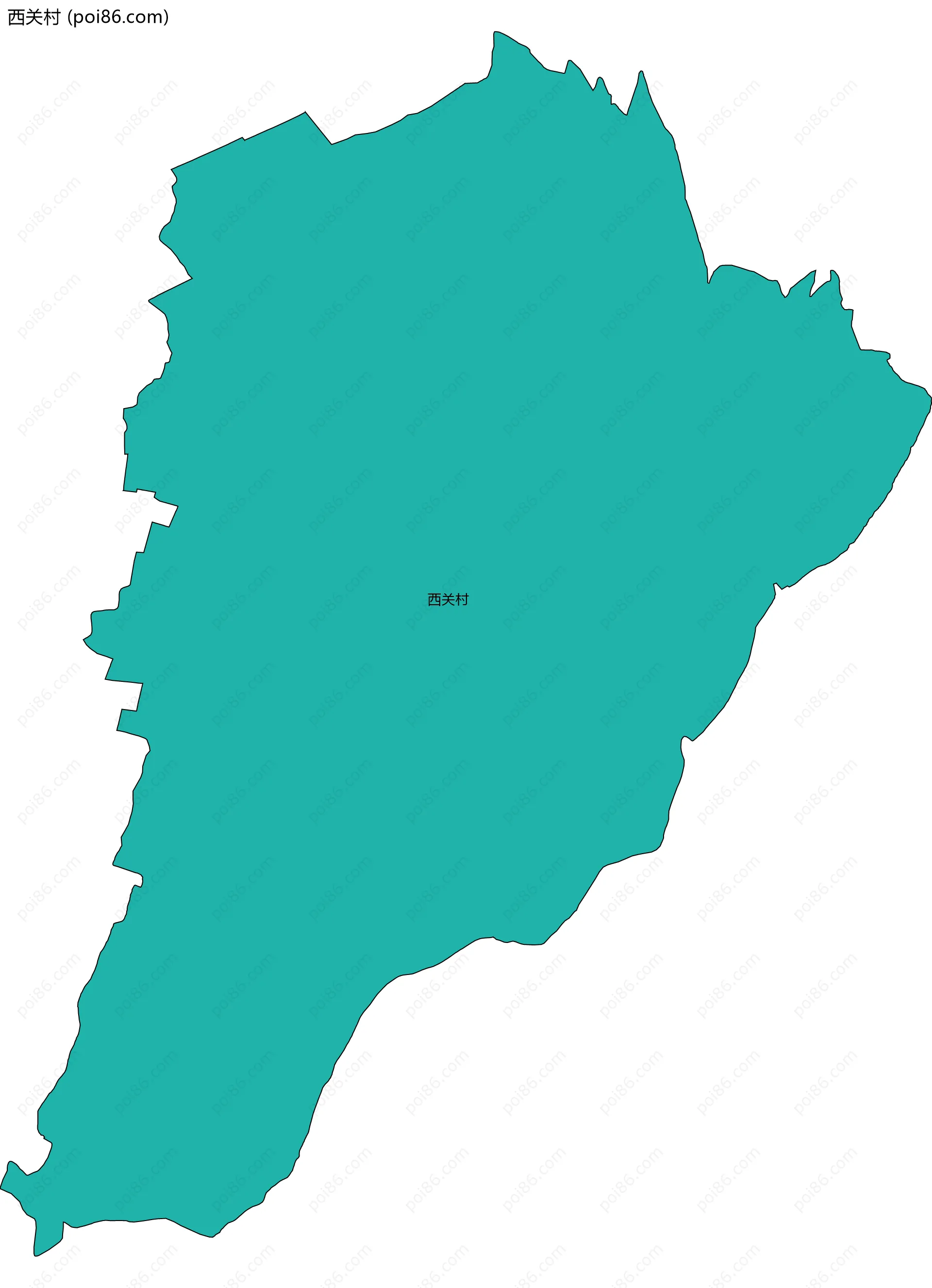 西关村边界地图
