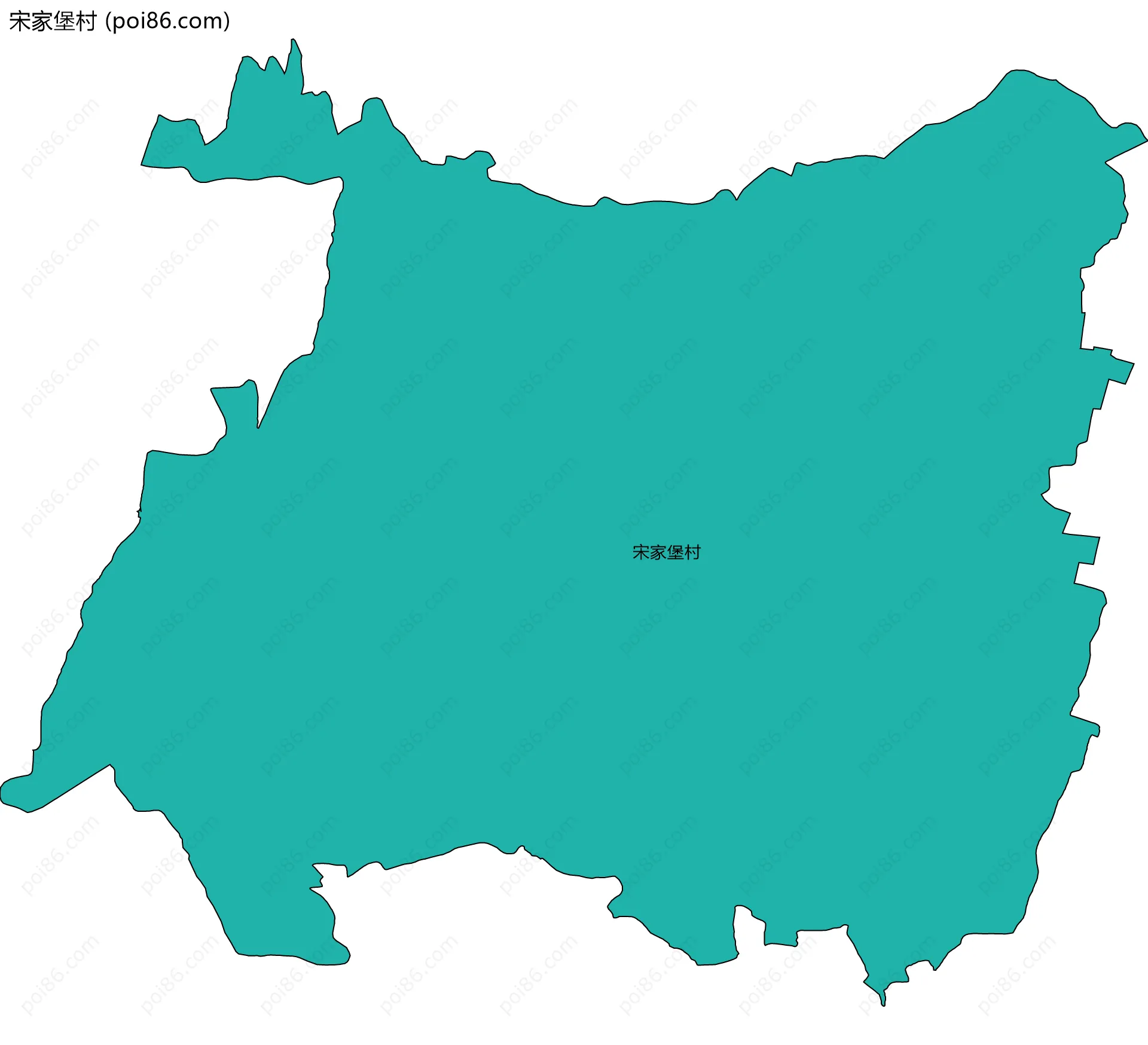 宋家堡村边界地图