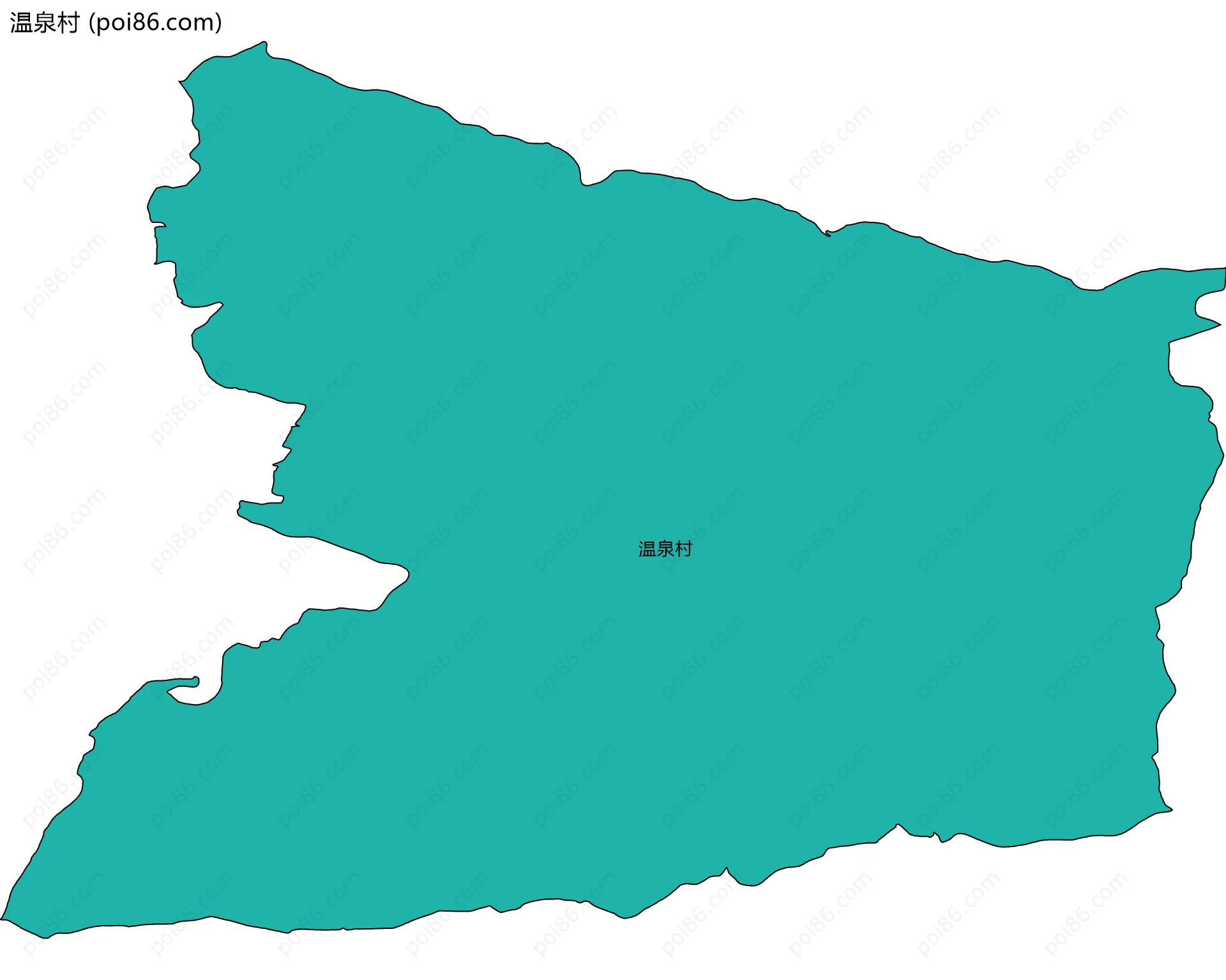 温泉村边界地图
