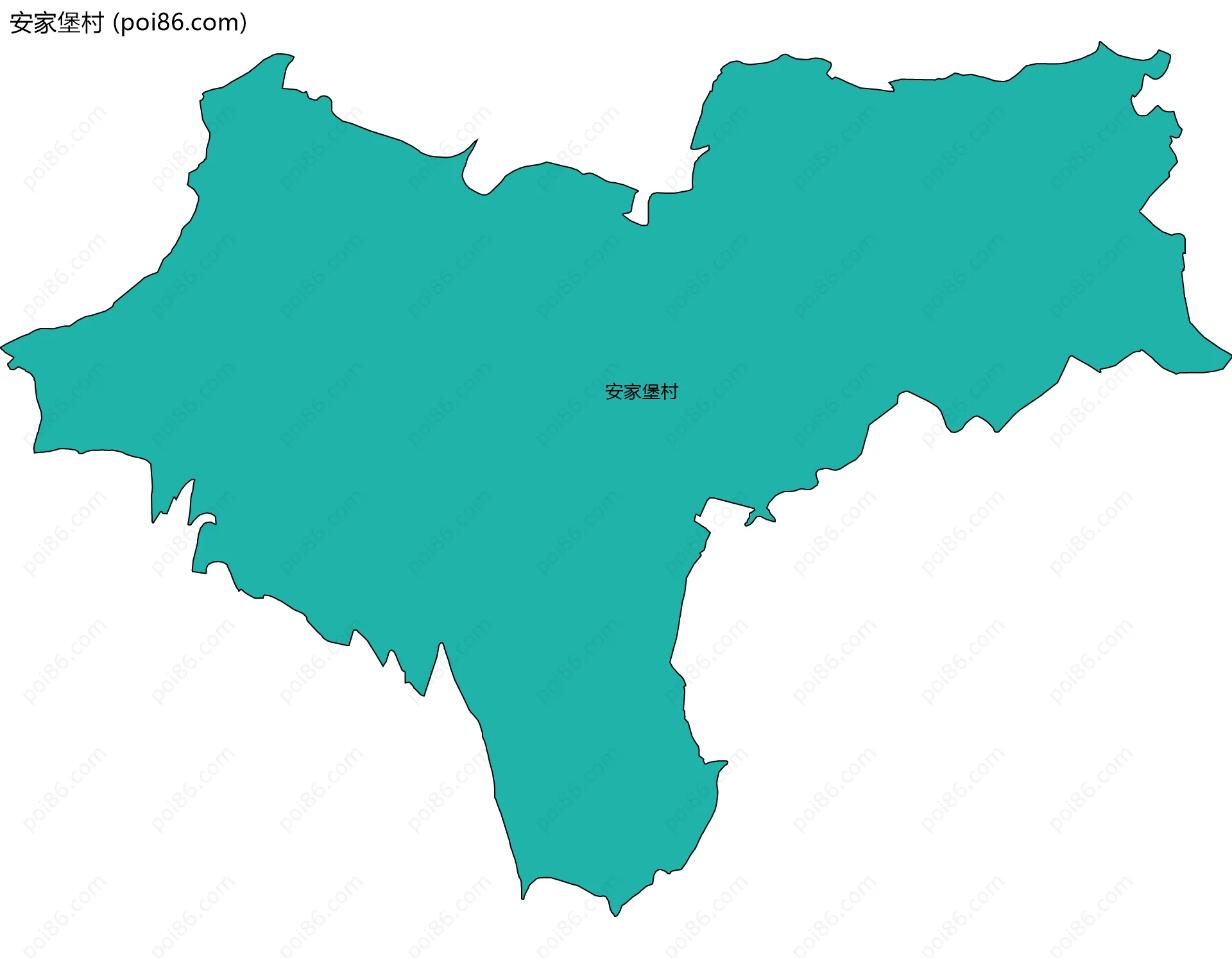 安家堡村边界地图