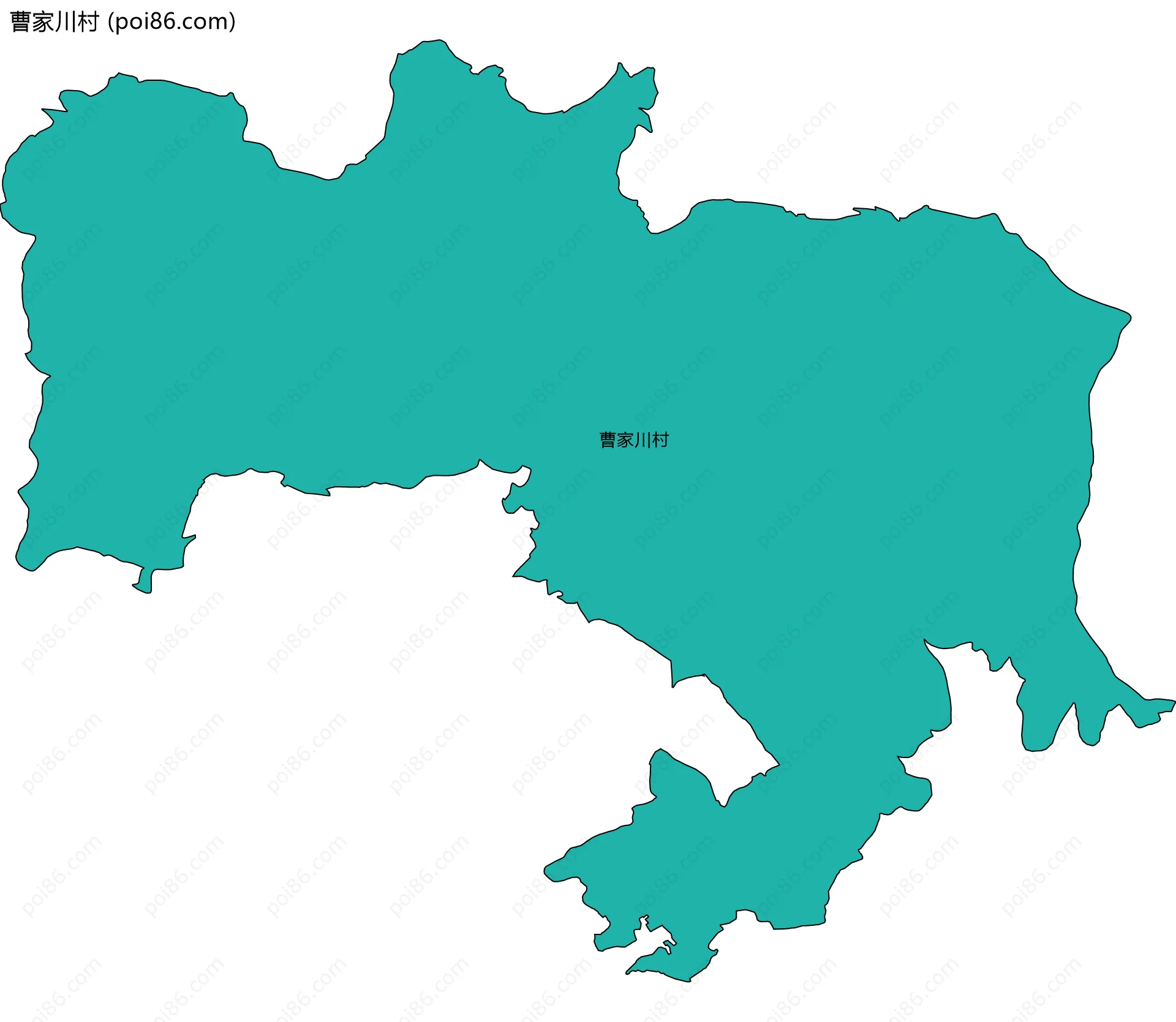 曹家川村边界地图