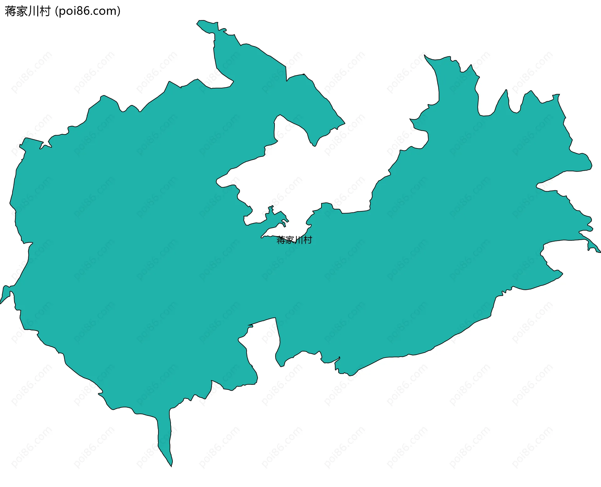 蒋家川村边界地图