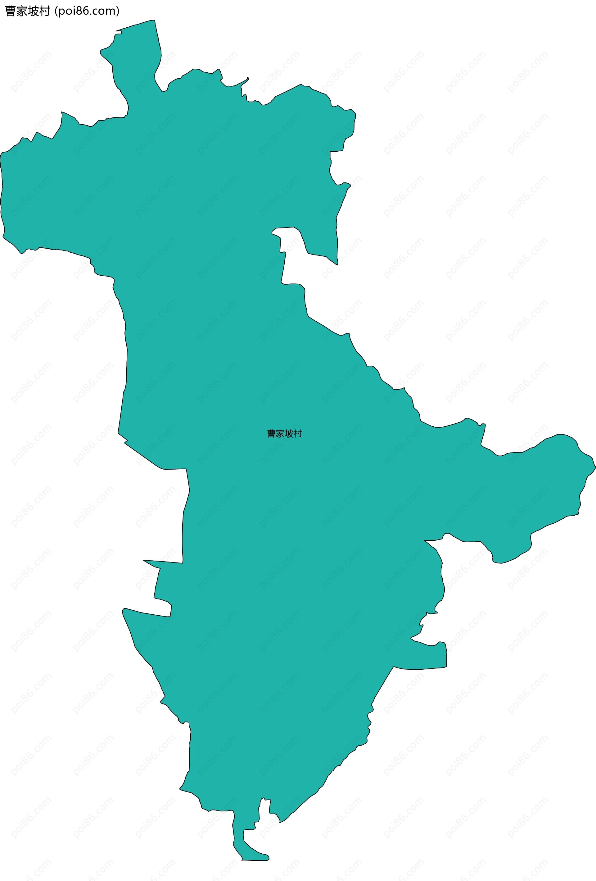 曹家坡村边界地图