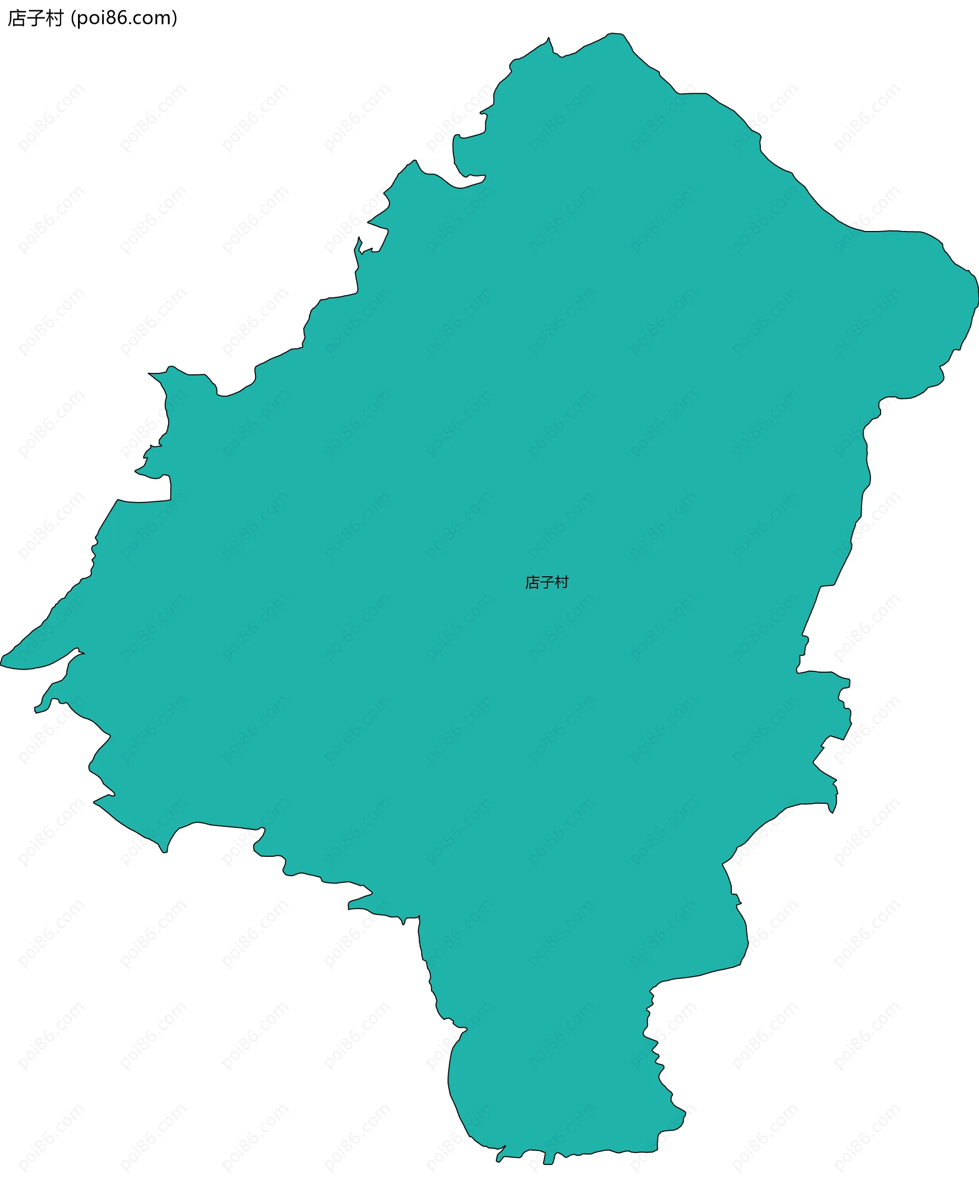 店子村边界地图