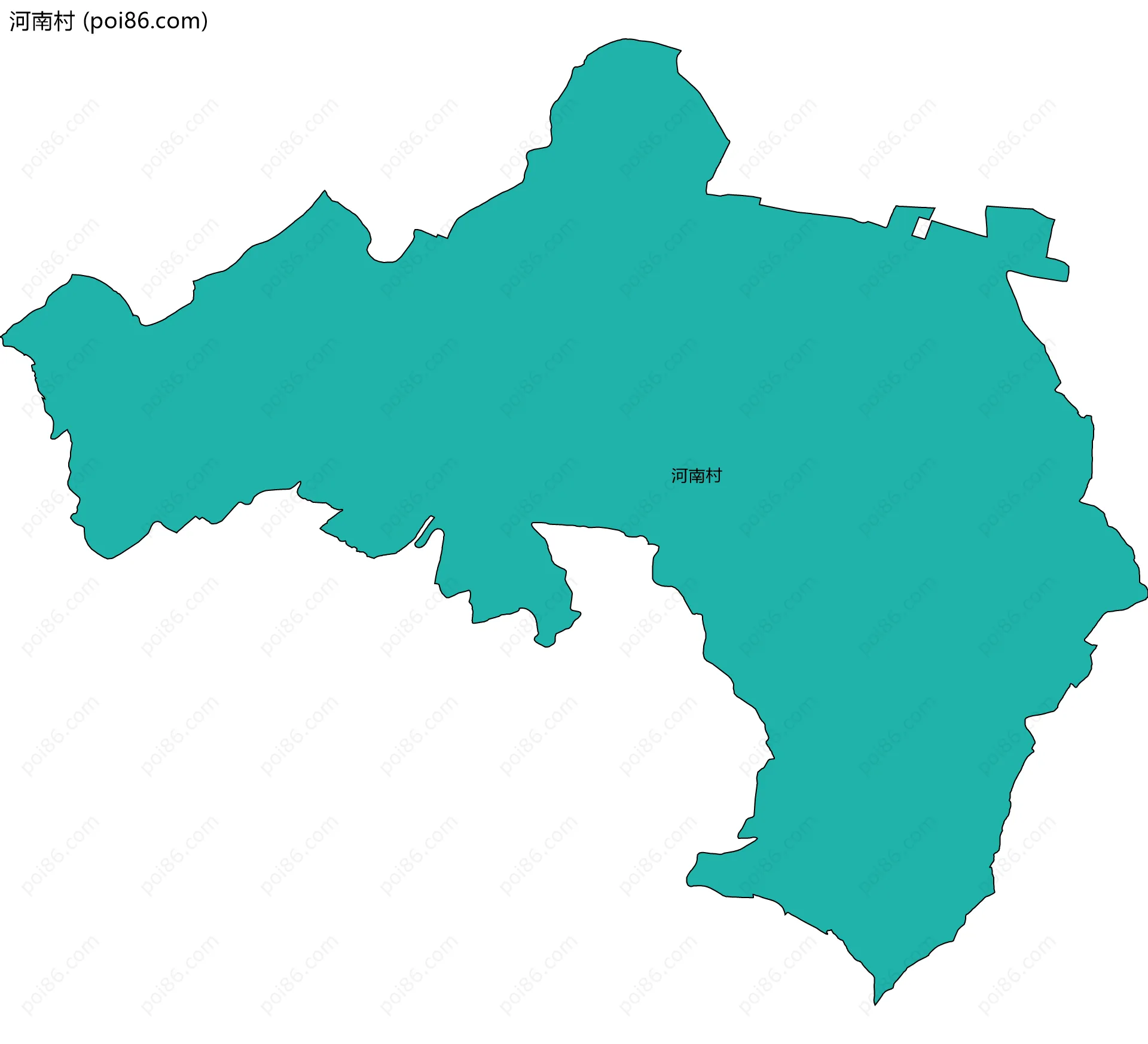河南村边界地图