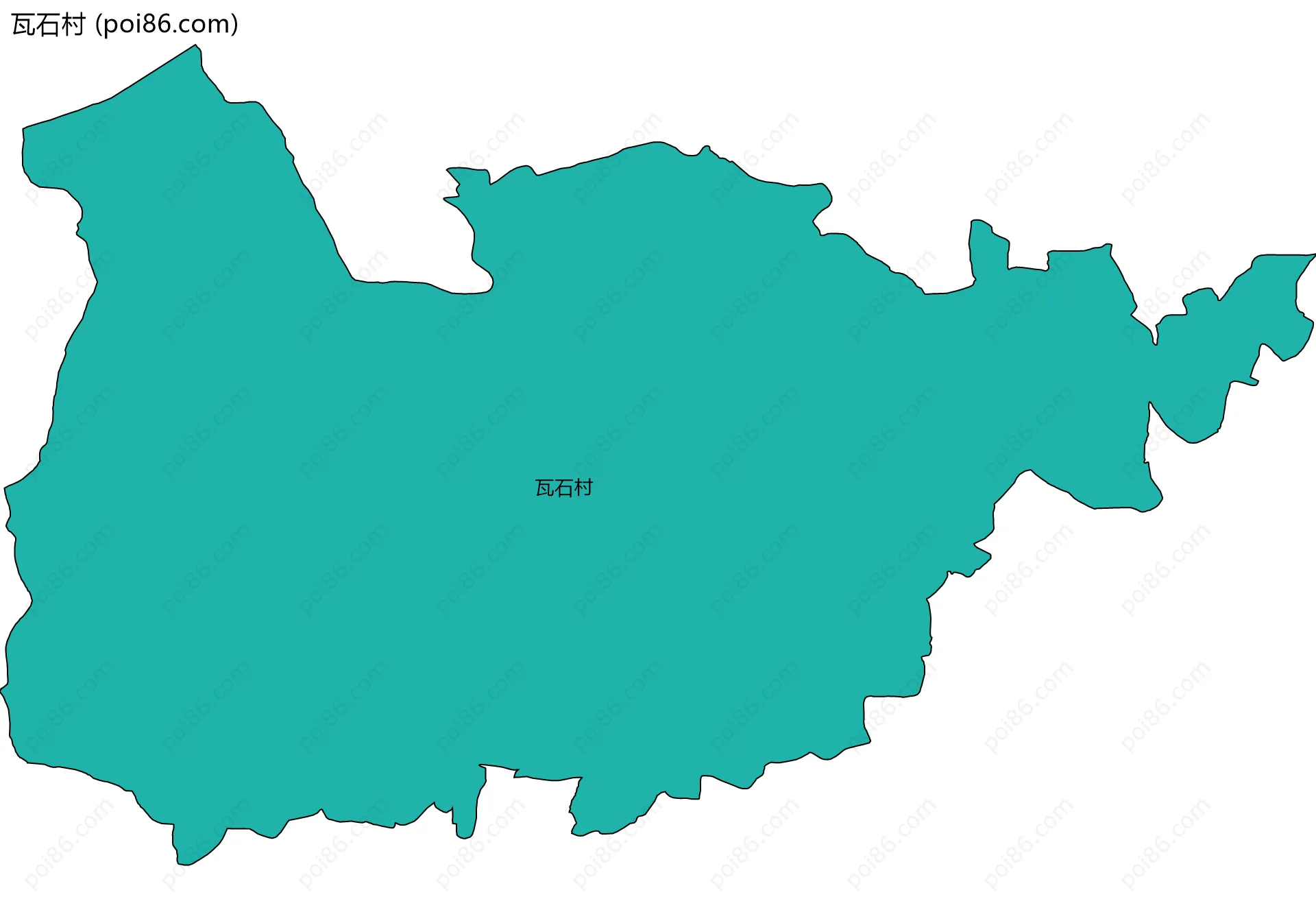 瓦石村边界地图