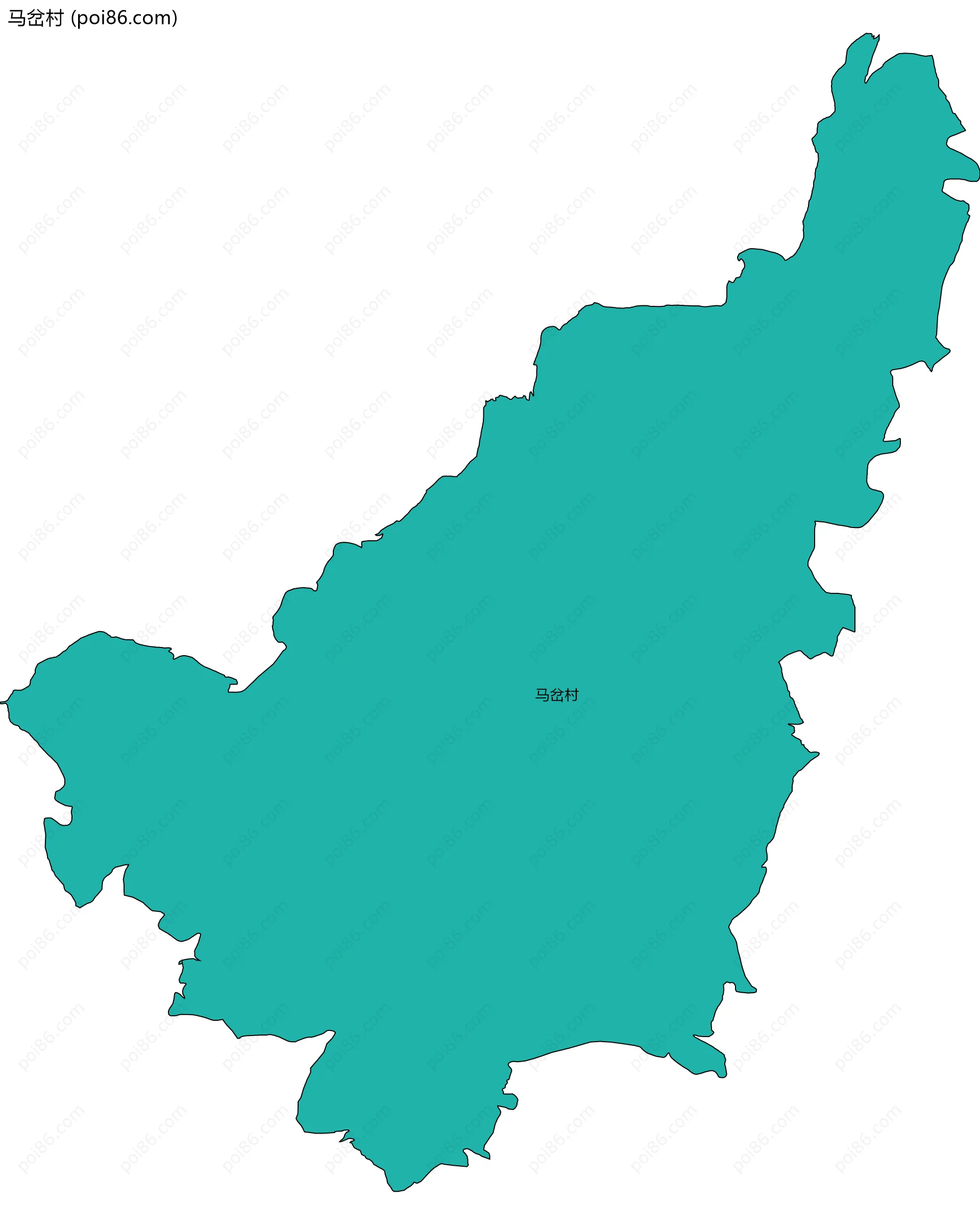 马岔村边界地图