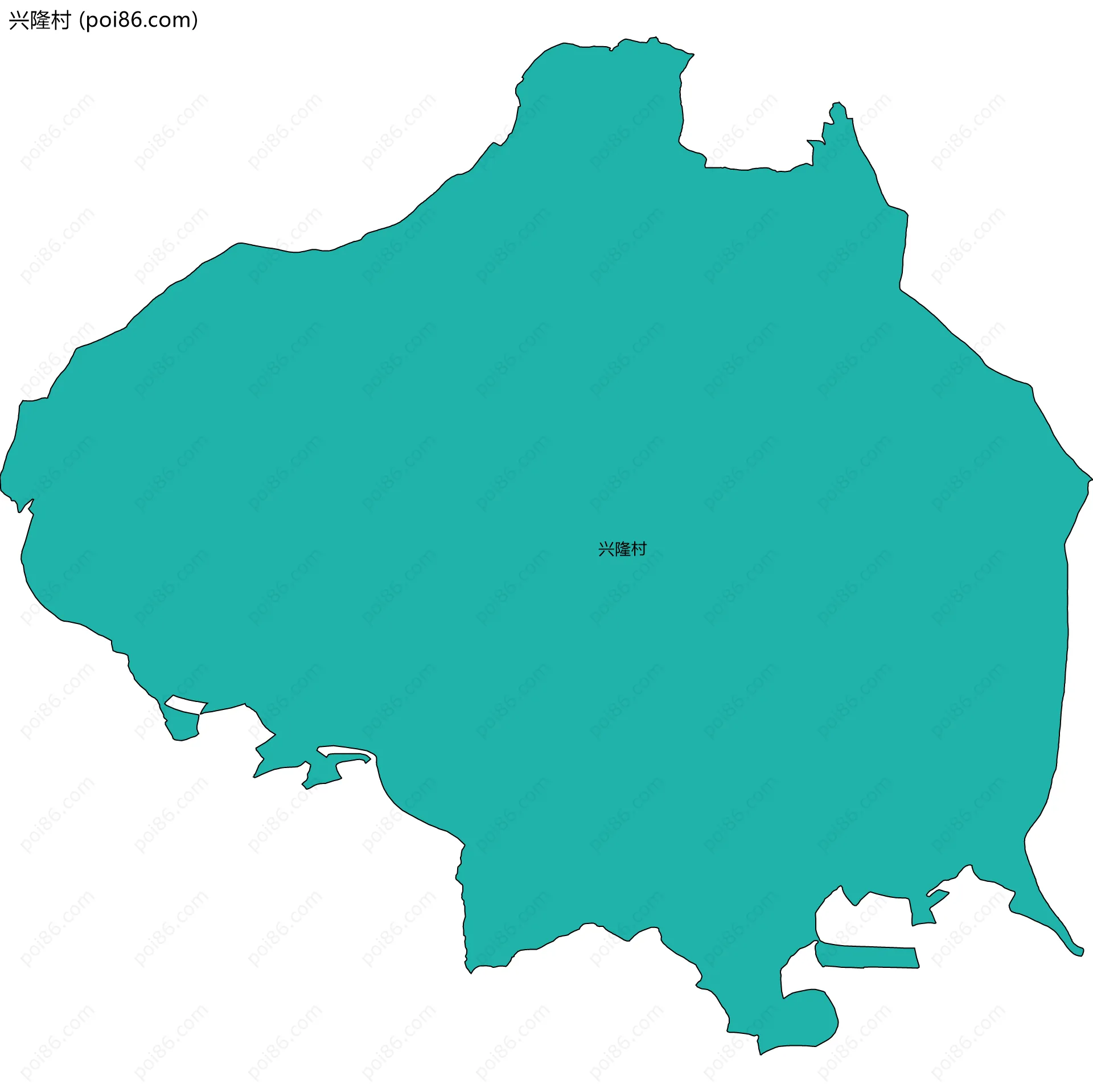 兴隆村边界地图