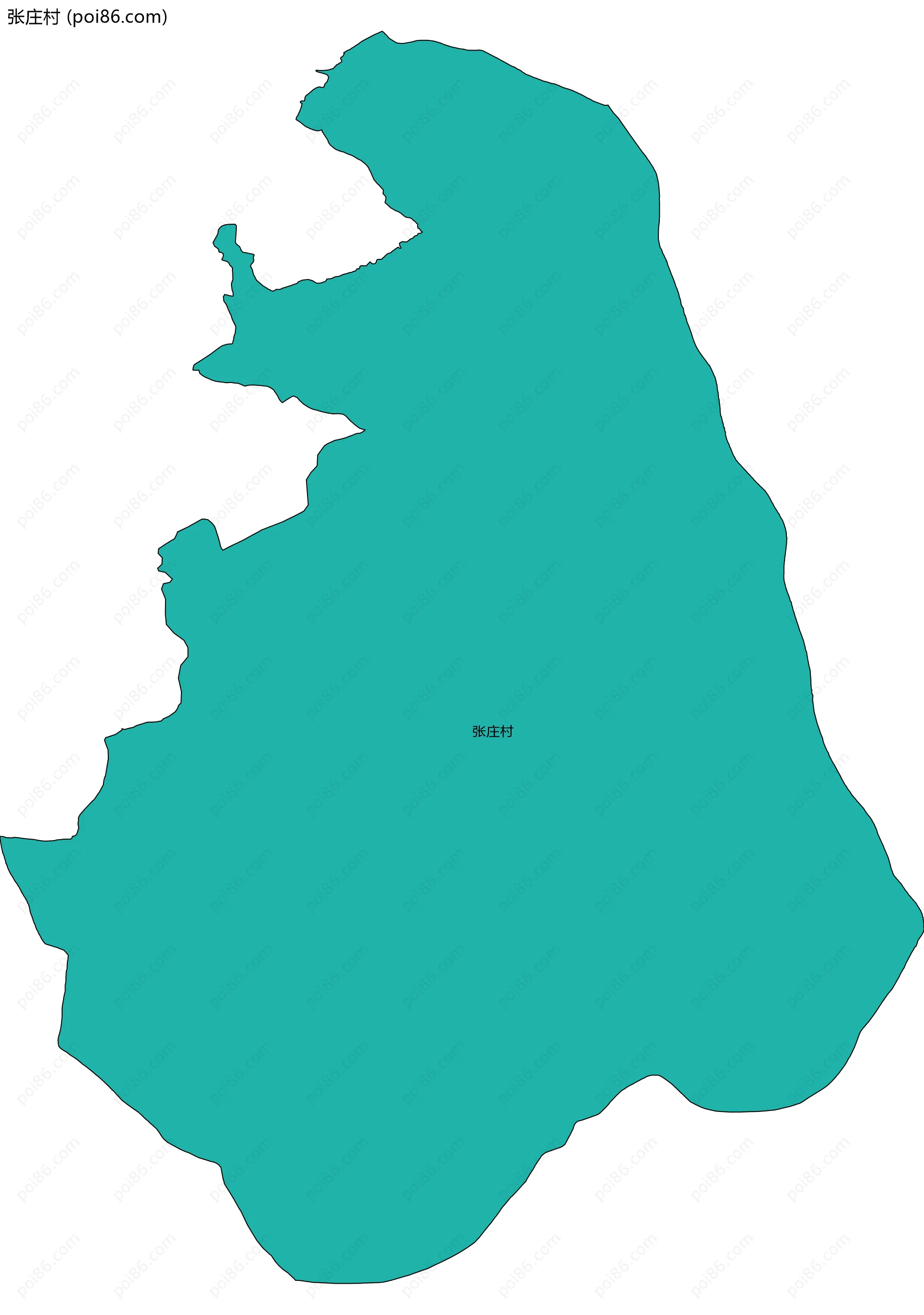 张庄村边界地图