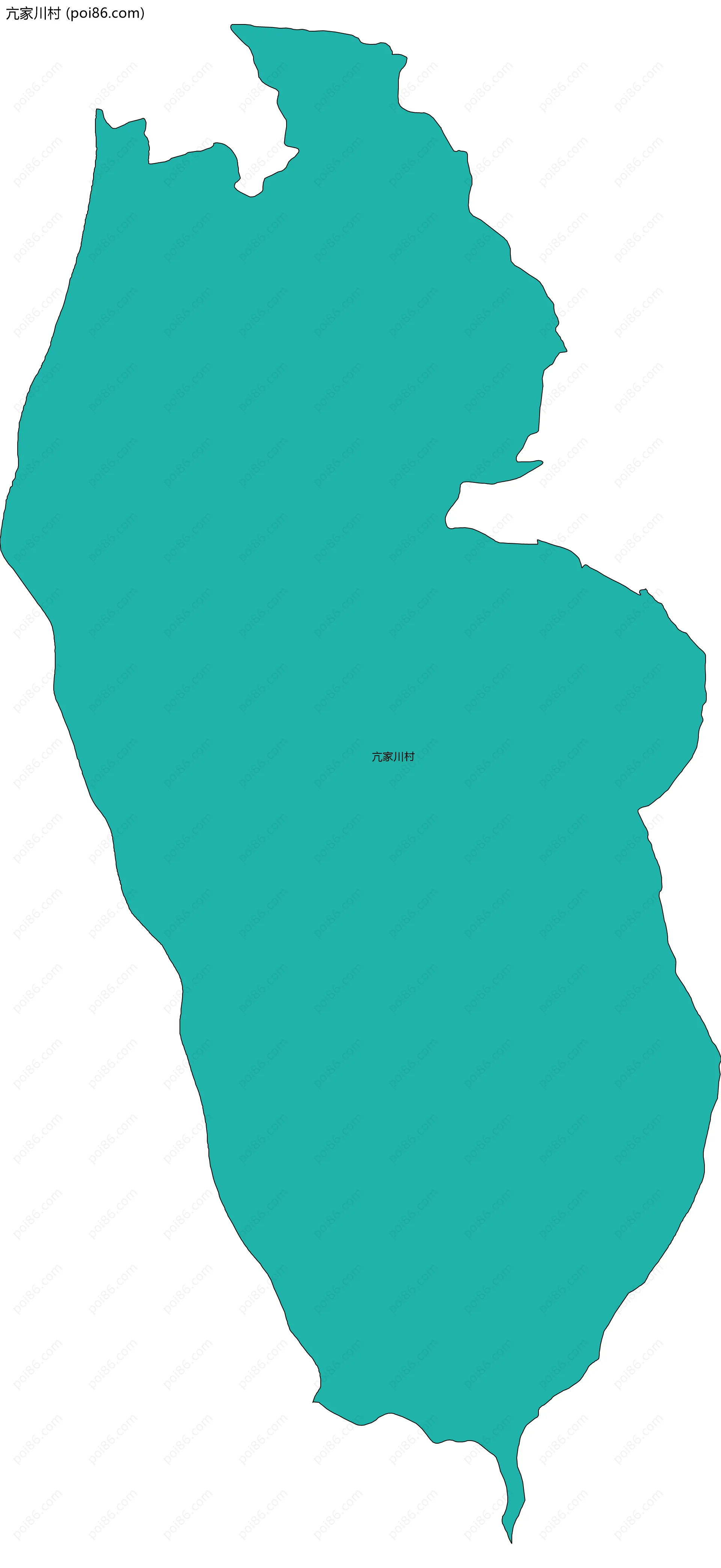 亢家川村边界地图