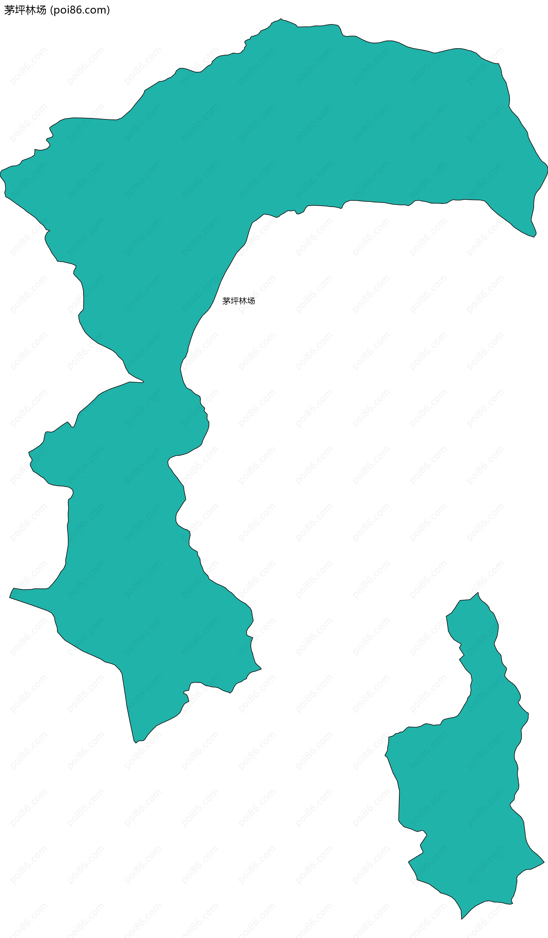 茅坪林场边界地图