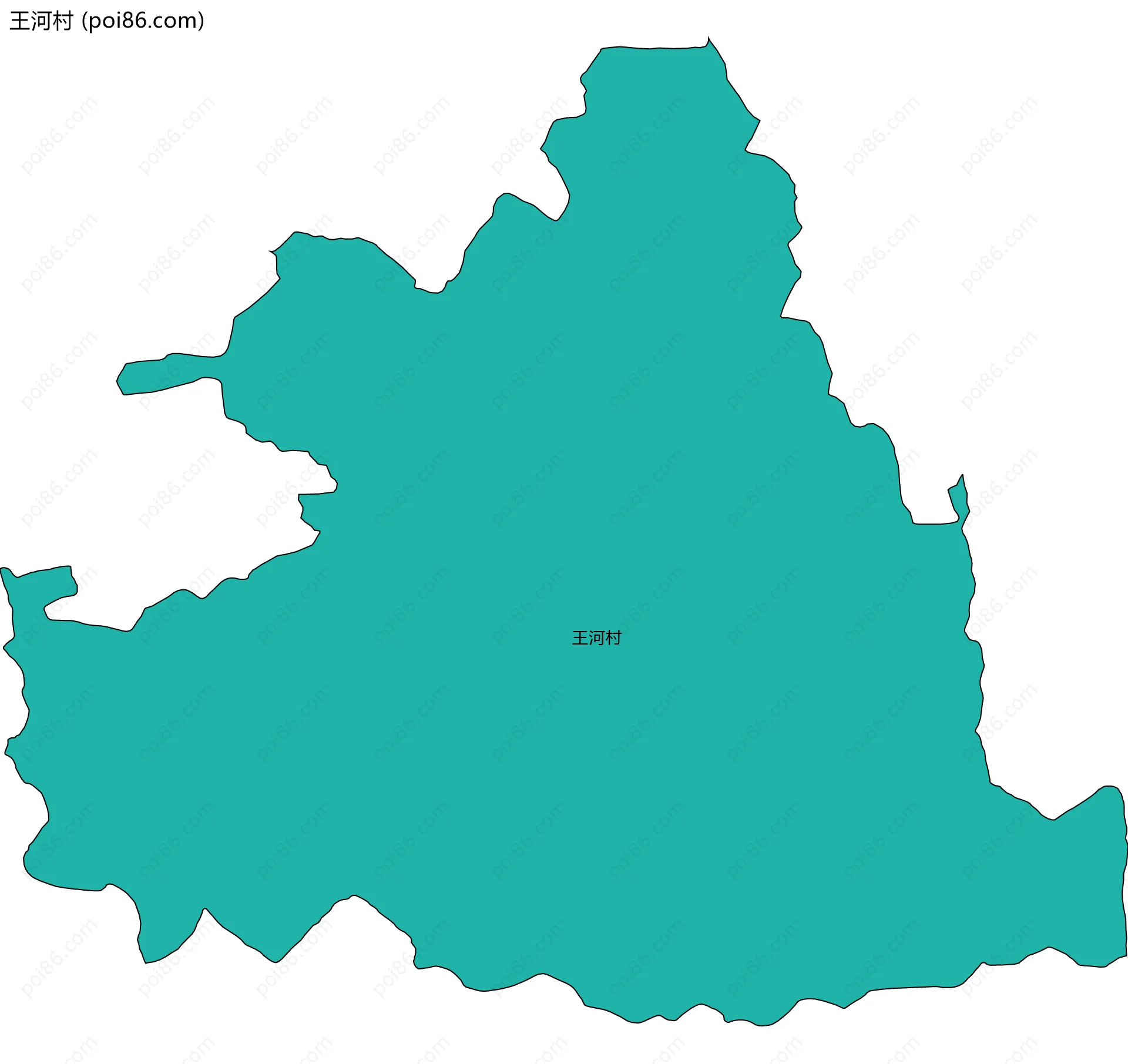 王河村边界地图