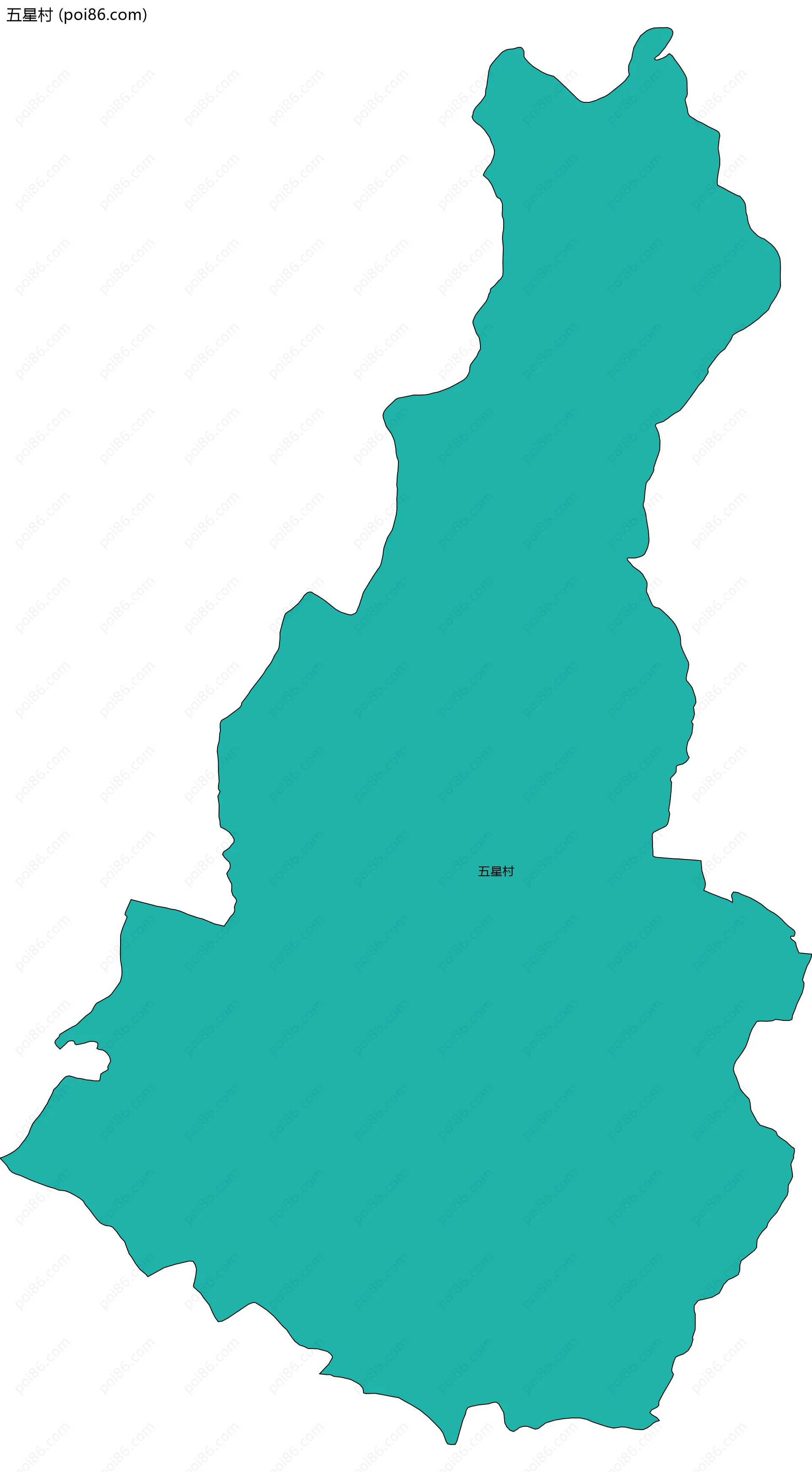 五星村边界地图