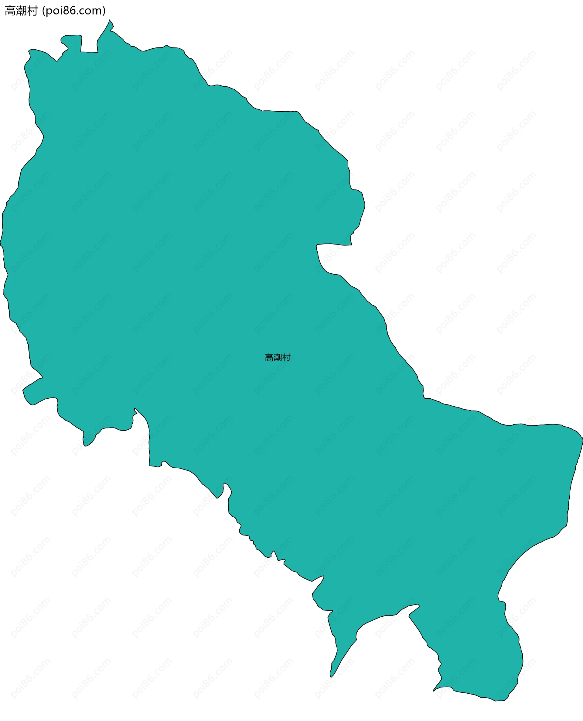 高潮村边界地图