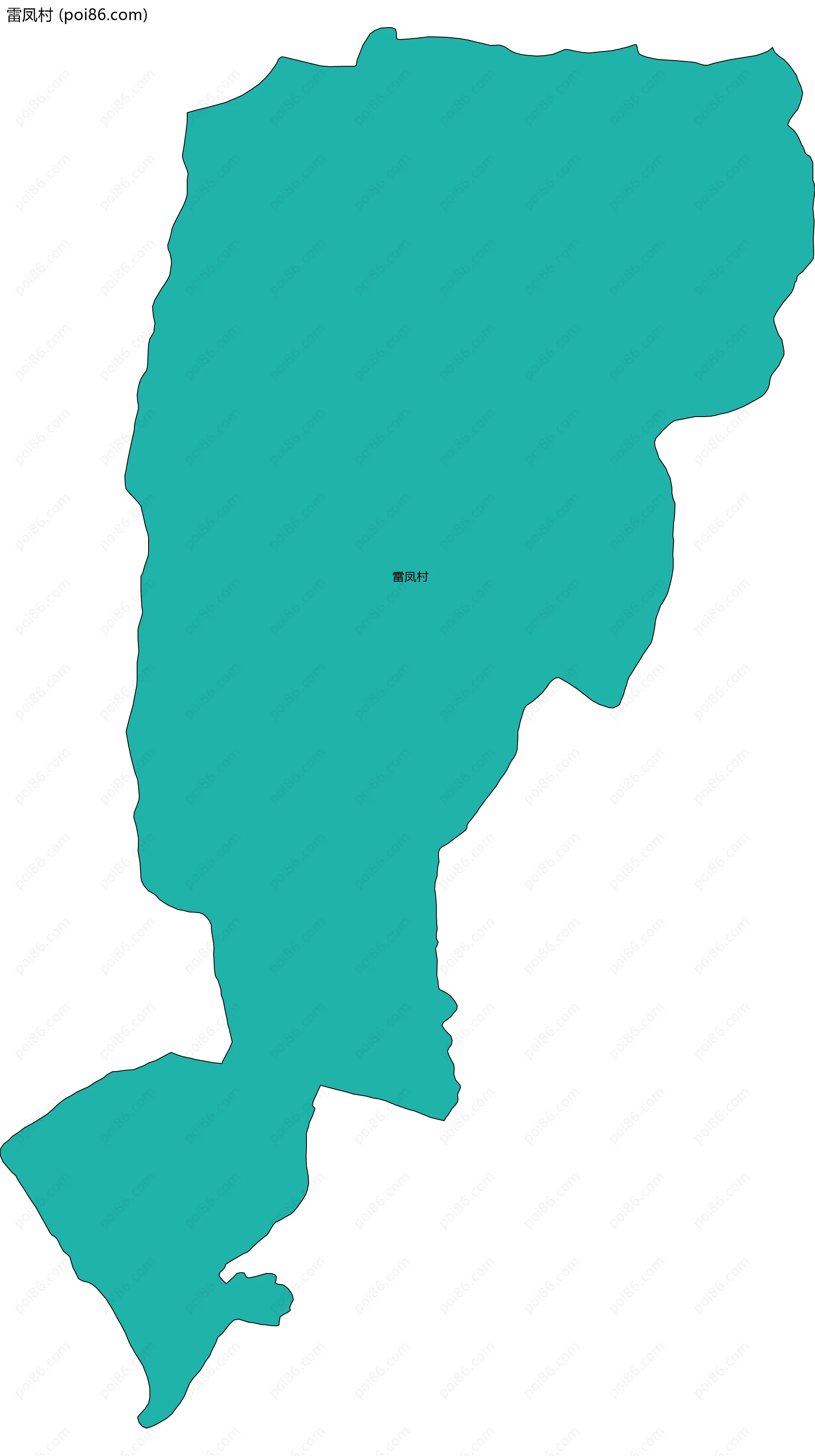 雷凤村边界地图