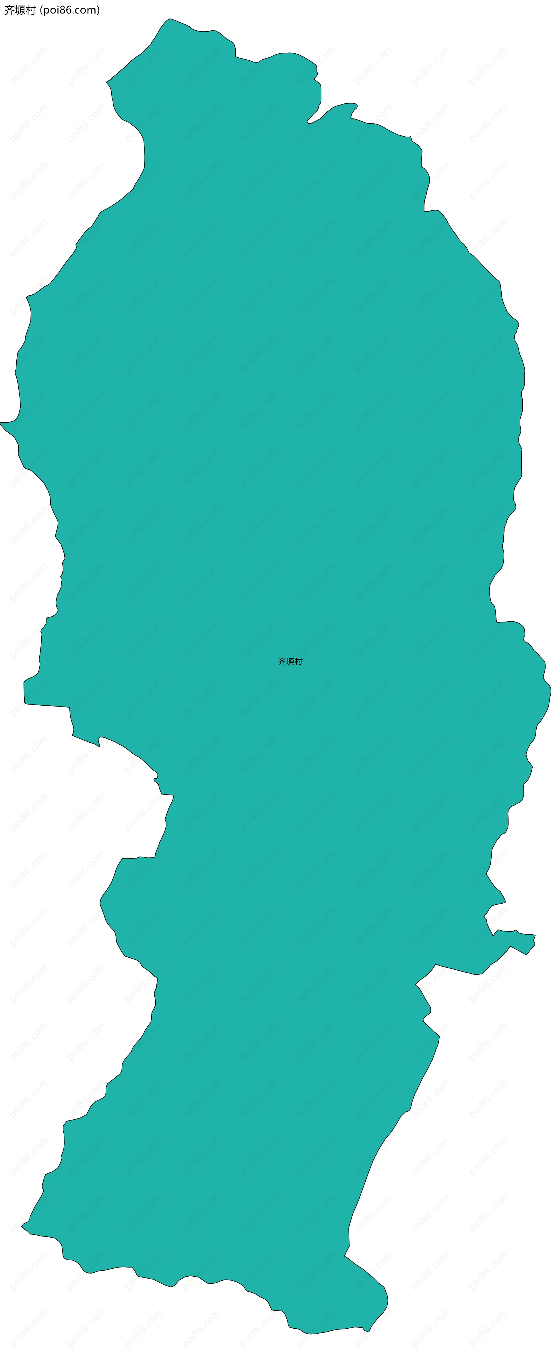 齐塬村边界地图