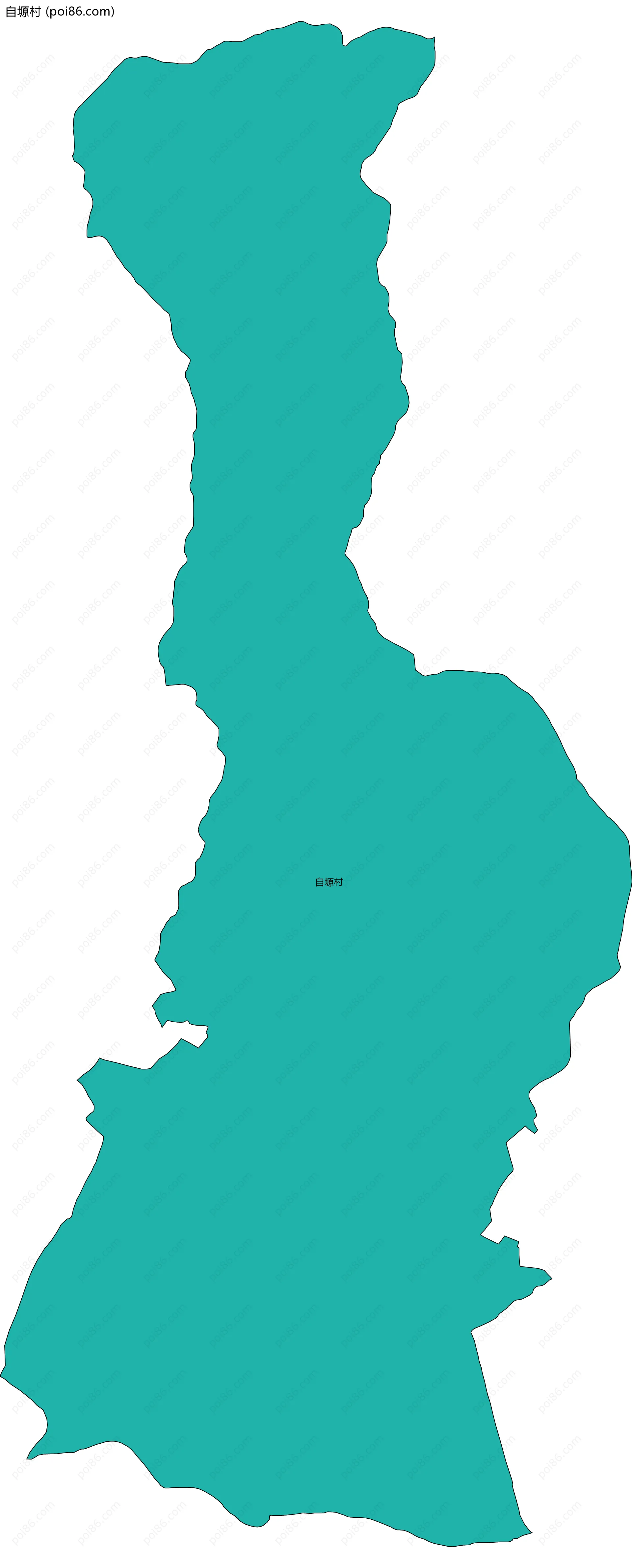 自塬村边界地图