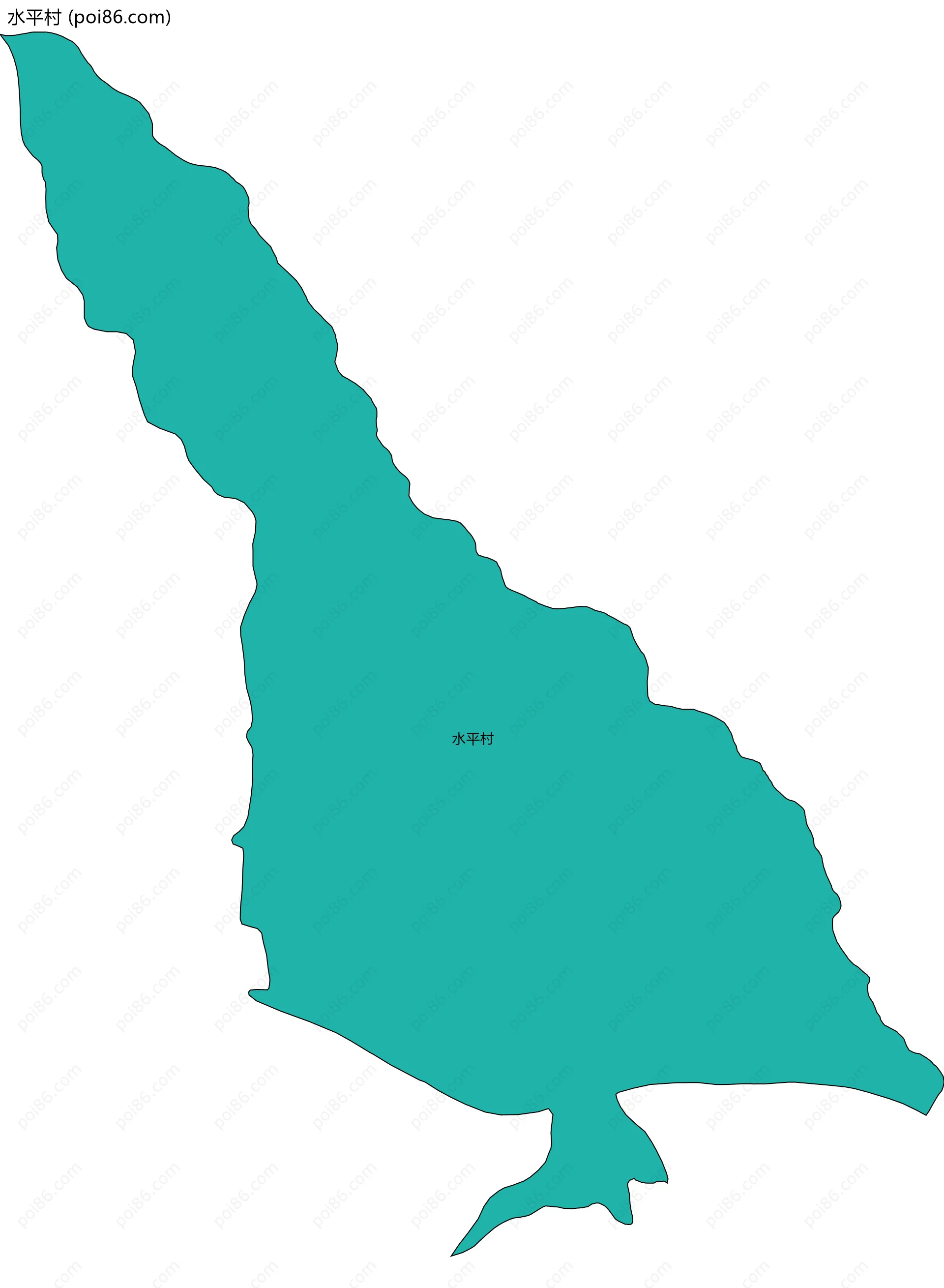 水平村边界地图