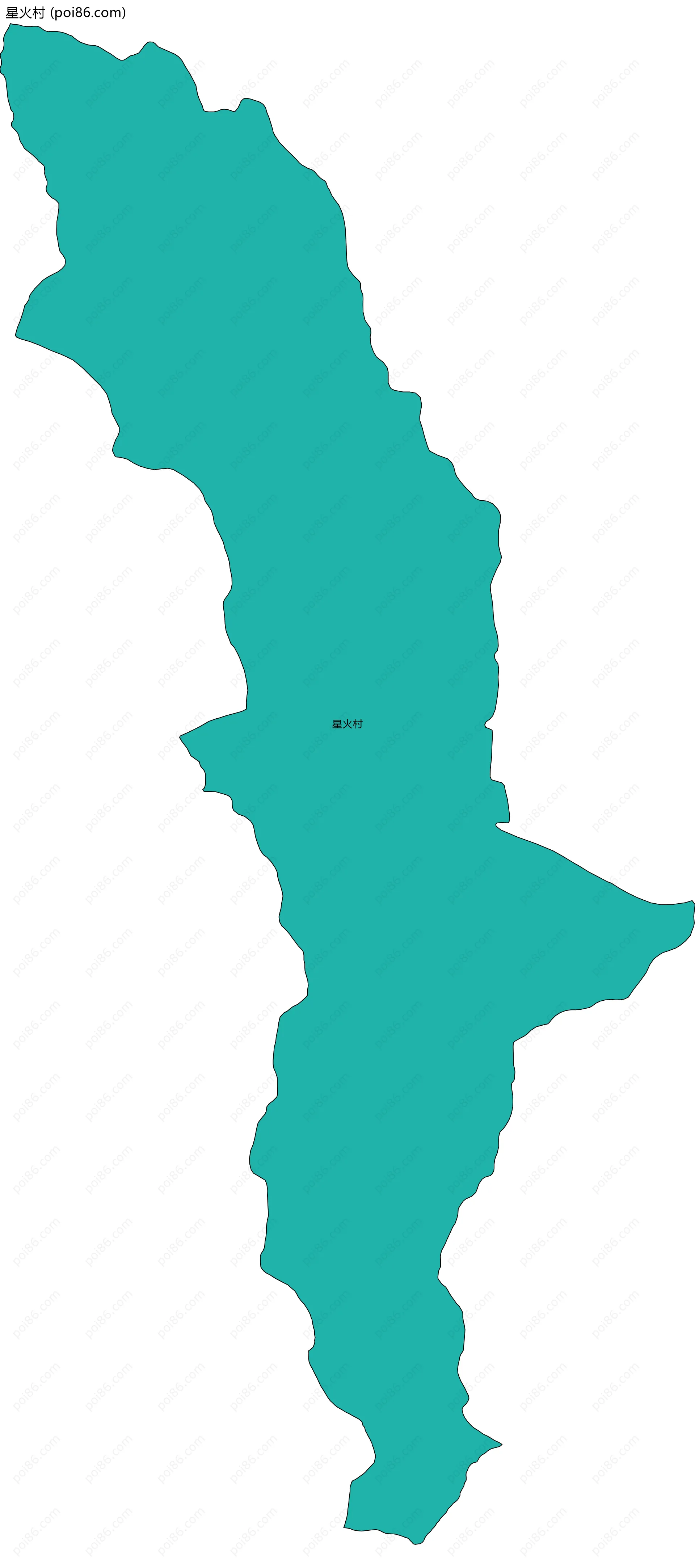 星火村边界地图