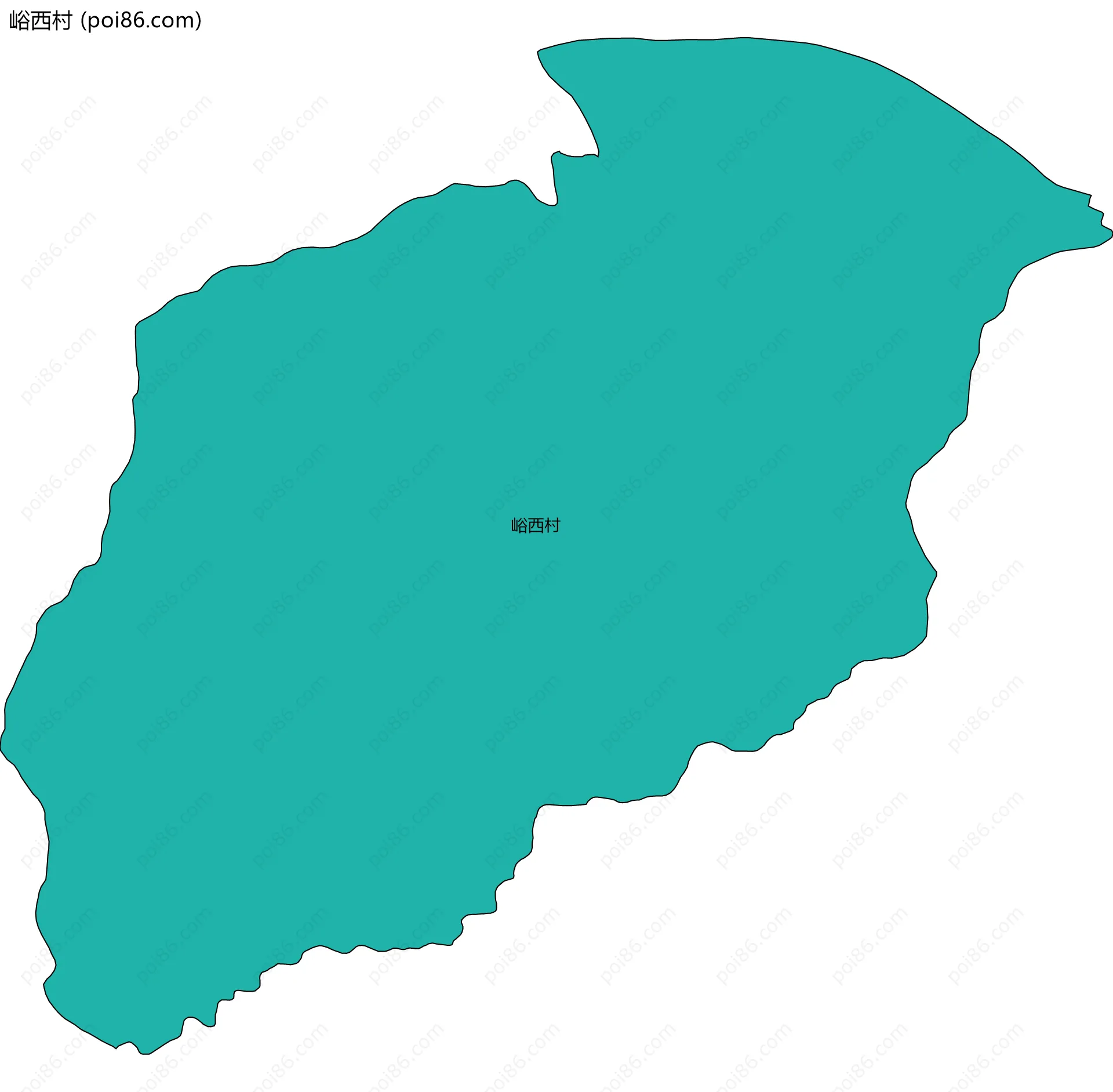 峪西村边界地图